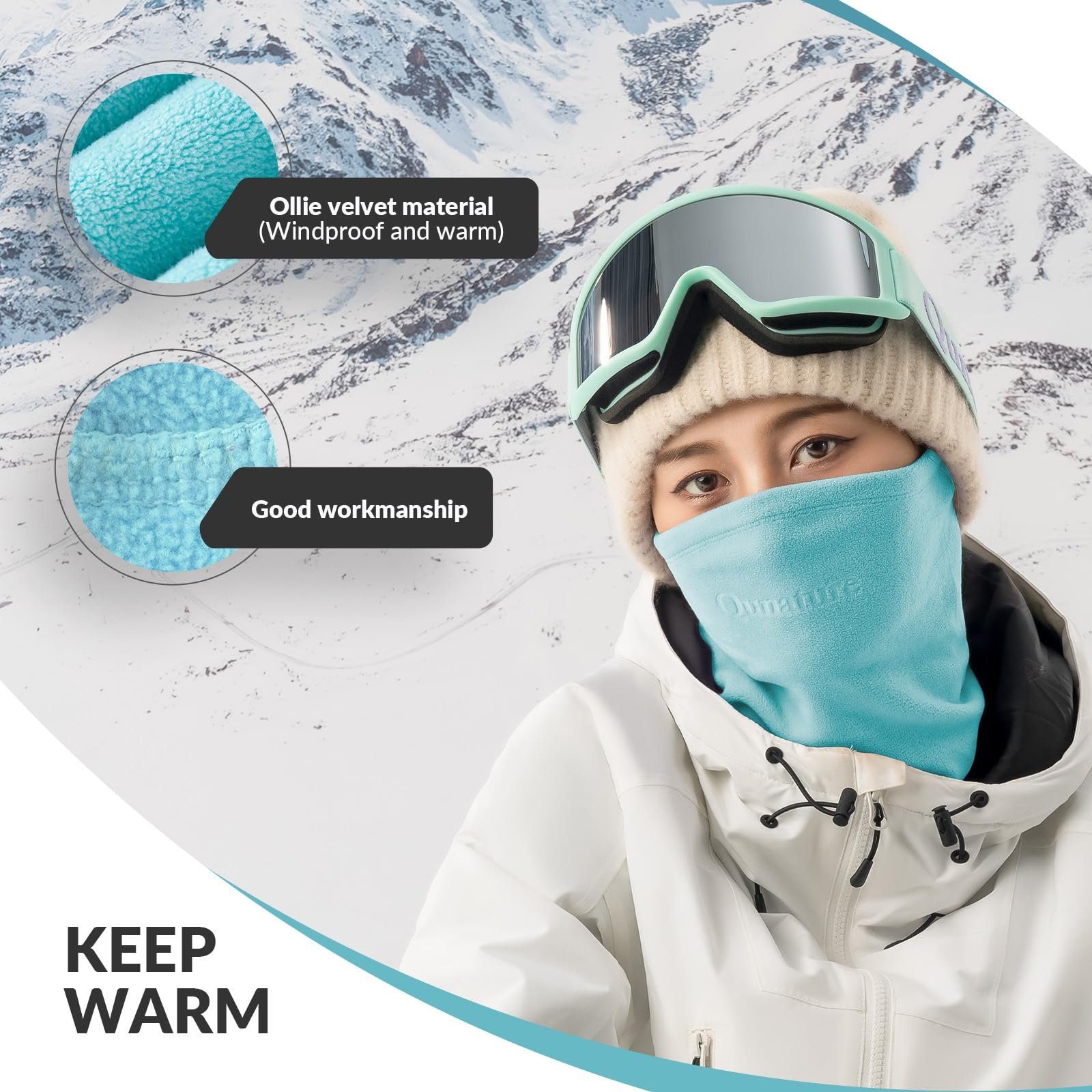 Qunature Sturmhaube Winter Halsschlauch Halswärmer Ski günstig online kaufen