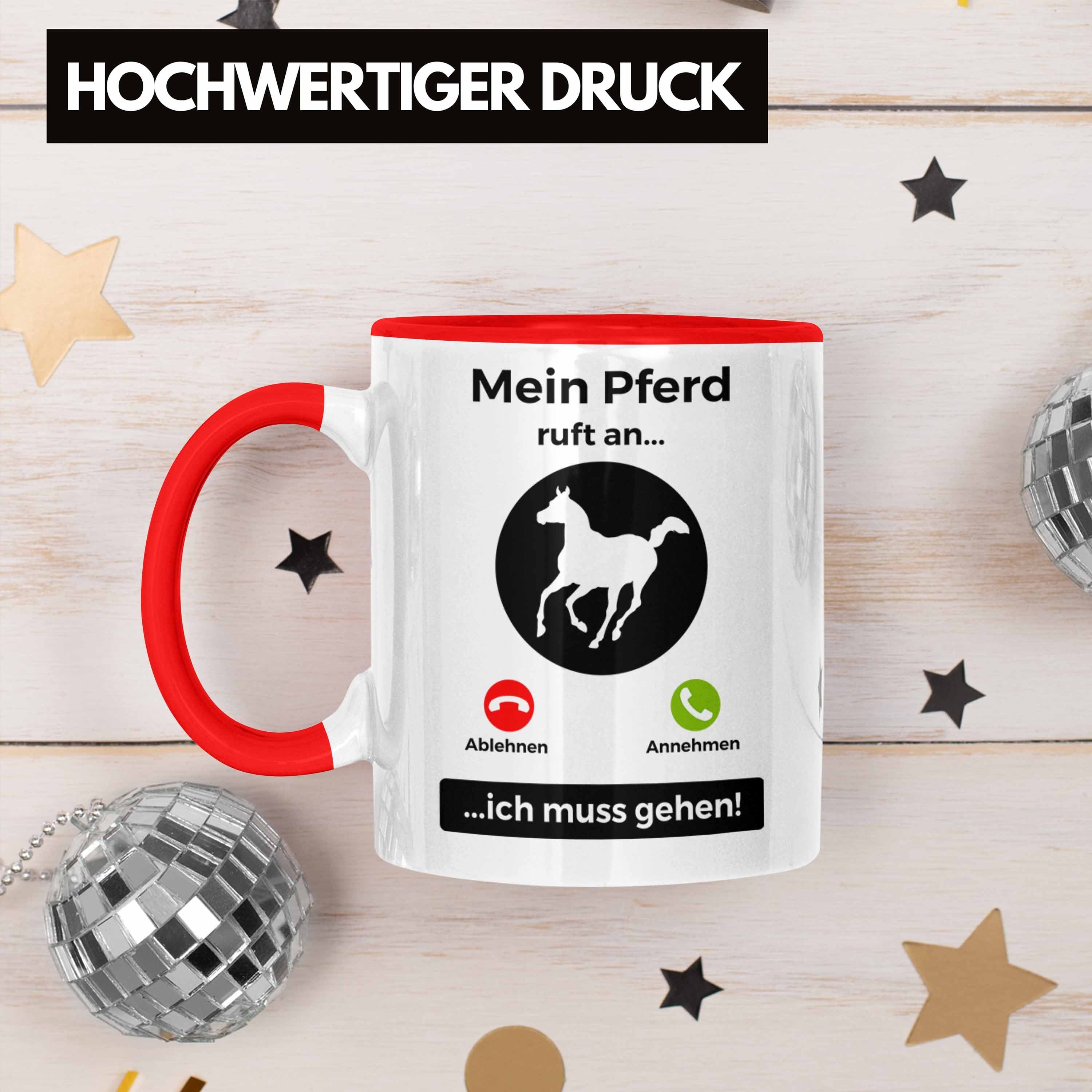 Trendation Tasse Trendation Pferdeflüsterer Pferd Rot Geschenk Spruch Geschenke Kaffeetasse Pferde - Reiterin Tasse Erwachsene für Mädchen Reiten