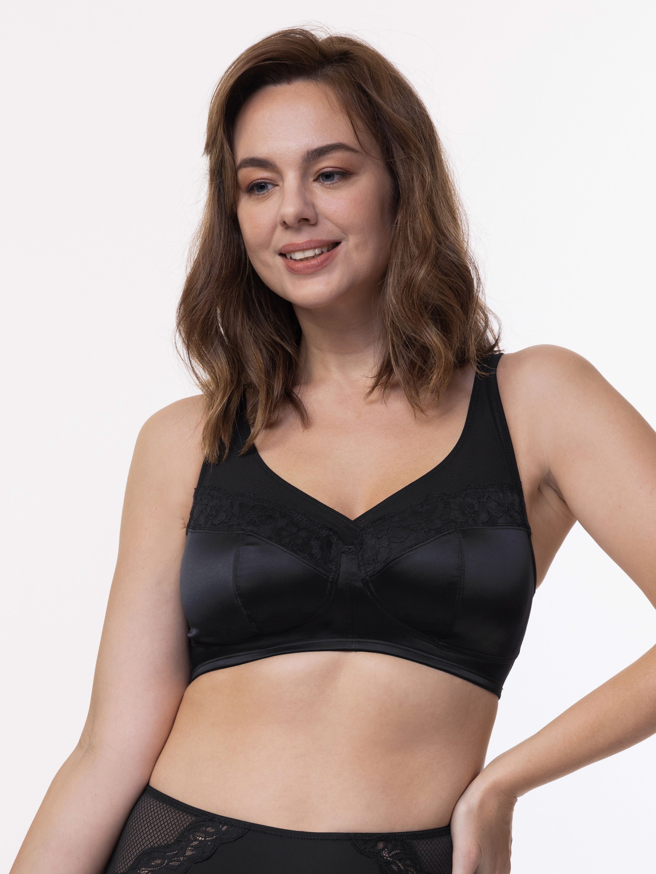 Dorina Minimizer-BH TEAGAN ohne Bügel, breite Träger, Satin und Spitze