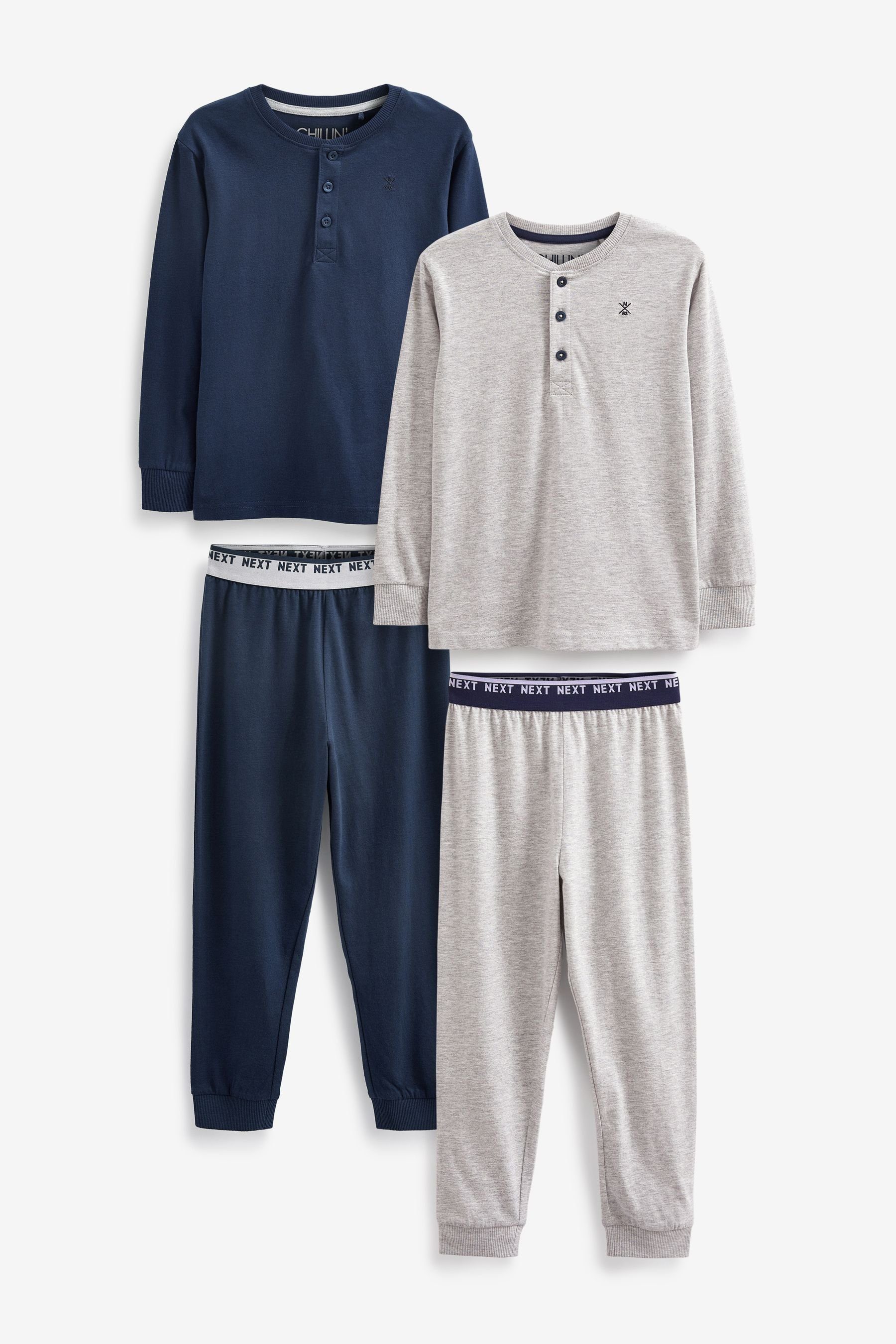 Next Pyjama Pyjamas im 2er-Pack (4 tlg) Navy Blue/Grey