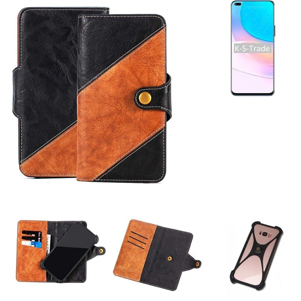 K-S-Trade Handyhülle für Huawei nova 8i, Handyhülle Schutzhülle Bookstyle Case Wallet-Case Handy Cover