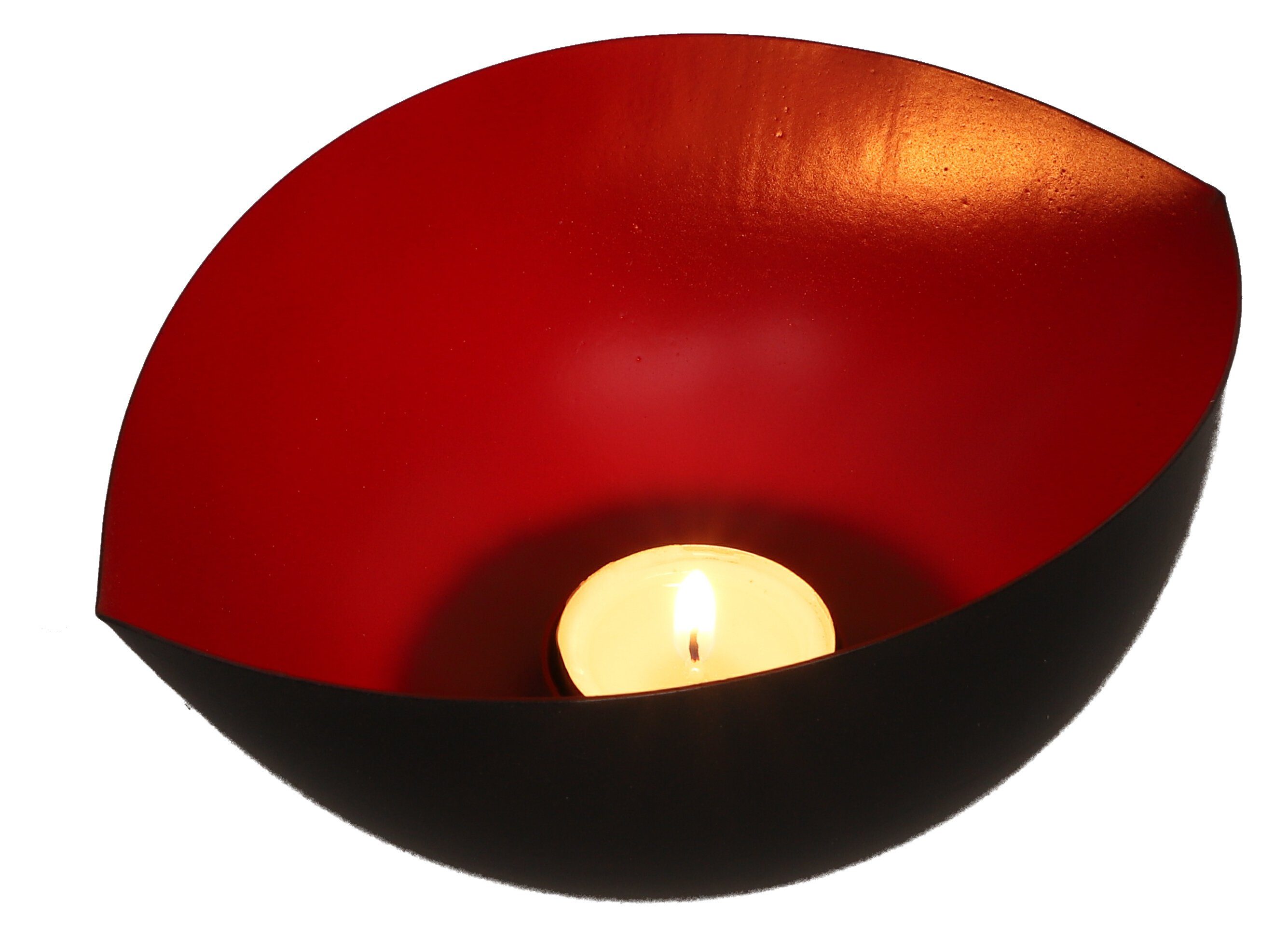 Guru-Shop Windlicht Metall Teelicht Windlicht rot