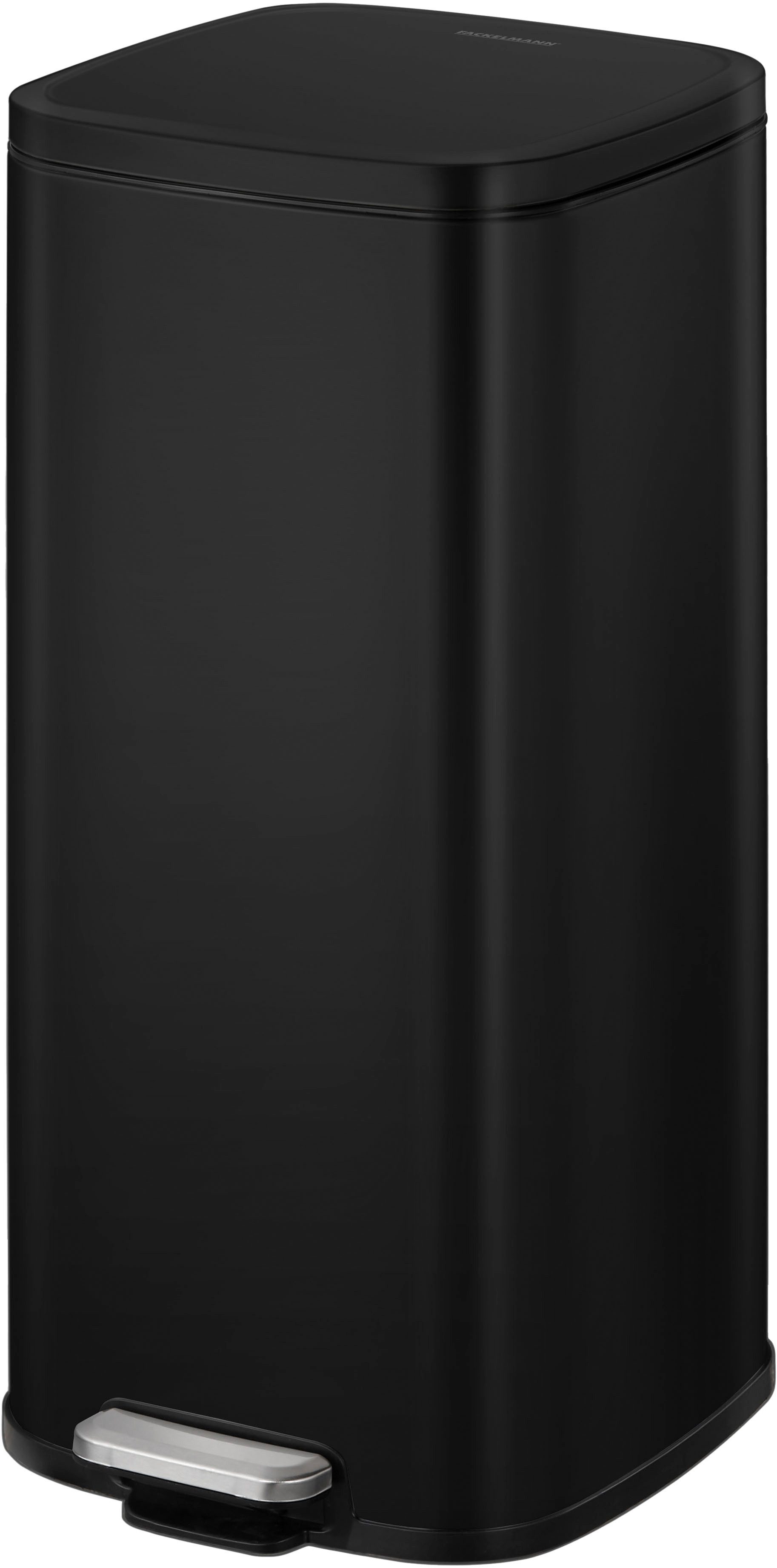 FACKELMANN Mülleimer LONDON, Pedal-Abfalleimer 20L, mit gedämpftem Deckel & Anti-Fingerprint Oberfläche, Höhe ca. 43,5 cm