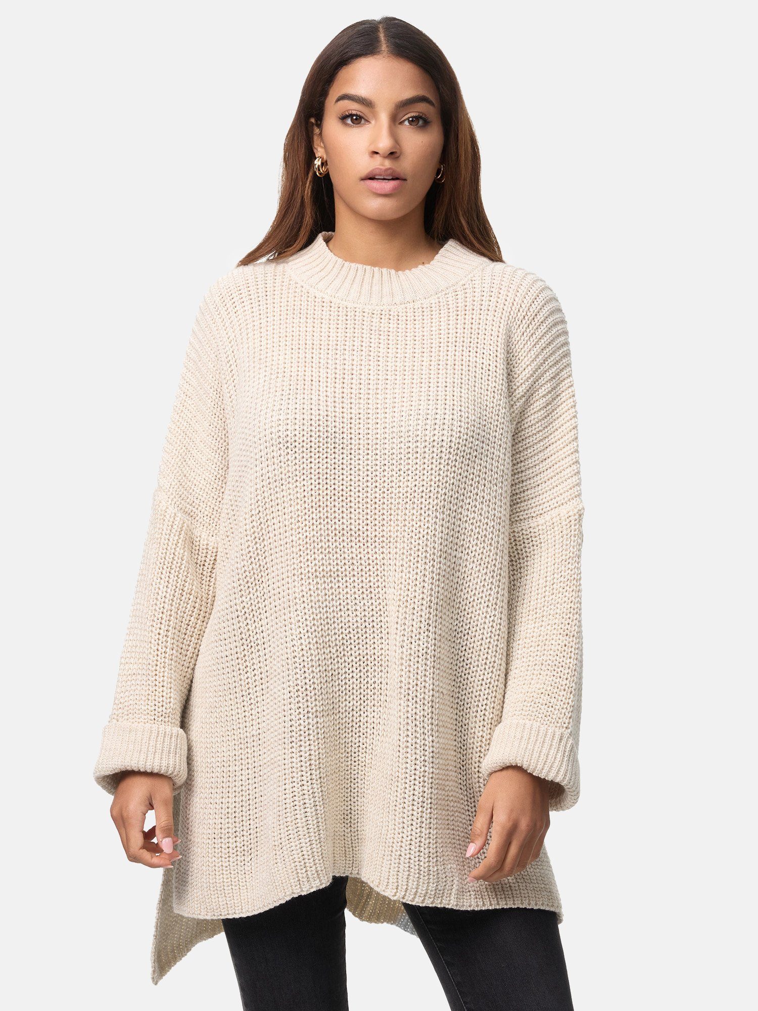 Elara Strickpullover Elara Damen Strickpullover Runderkragen günstig online kaufen