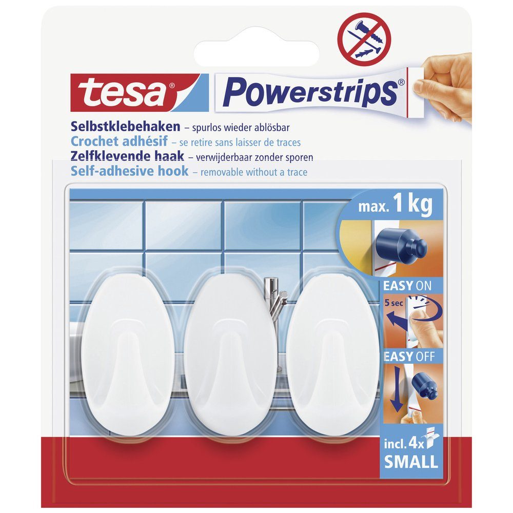 tesa Klebehaken tesa POWERSTRIPS® Klebehaken Oval Weiß Inhalt: 3 St., (POWERSTRIPS). € 7,99