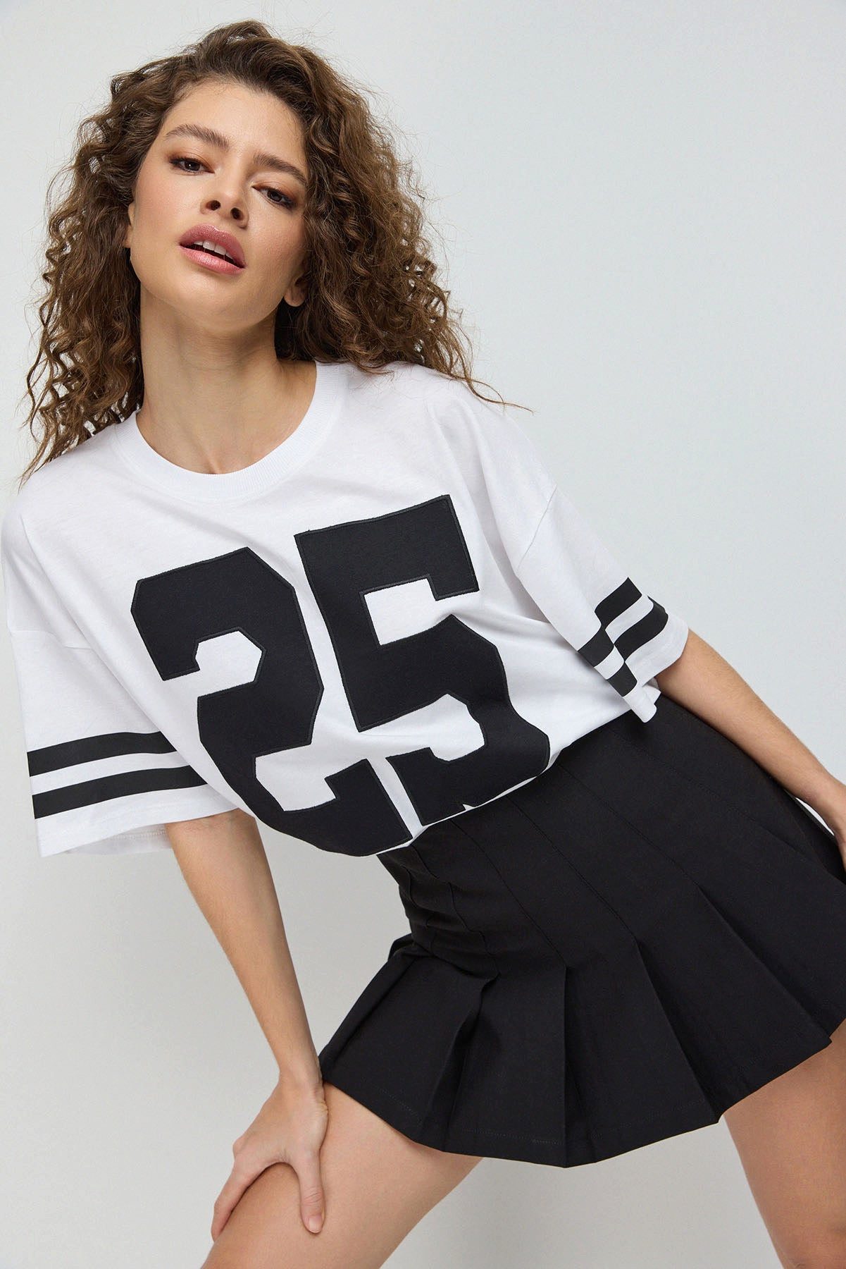 No Matter What T-Shirt Übergroßes Bedrucktes T-Shirt Form