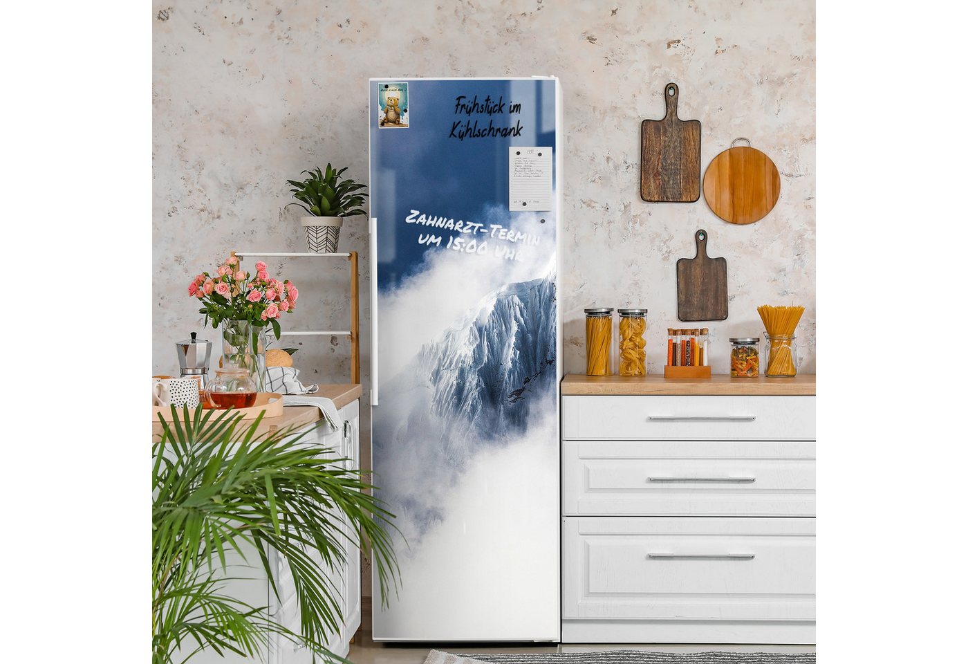 Thumbnail - DEQORI Magnetfolie 'Gletscher in den Wolken', beschreibbar Kühlschrank Magnetmatte magnetisch Magnetfolie