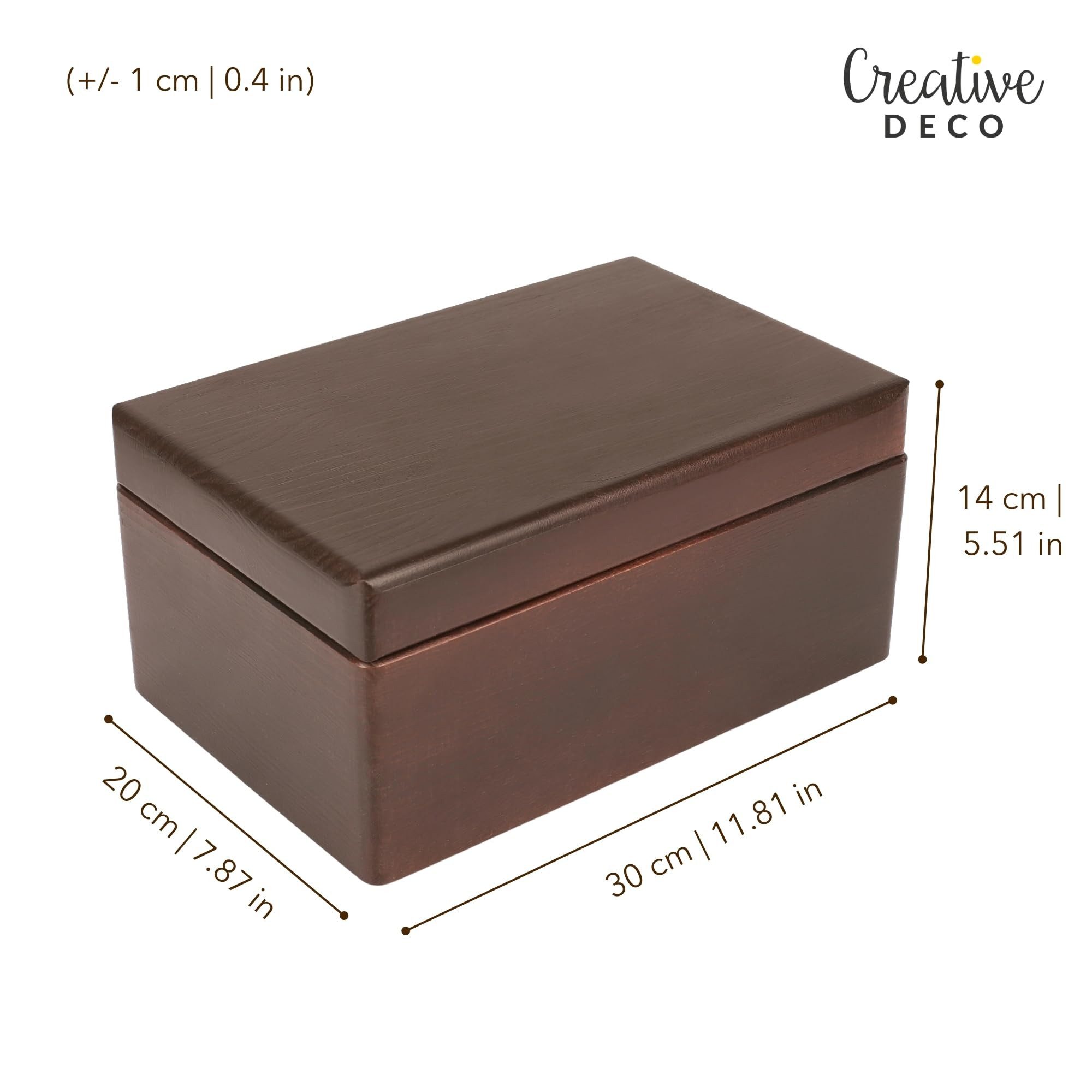 Creative Deco Holzkiste mit Deckel Groß Erinnerungsbox Baby 30 x 20 x 14 cm – Bild 3 von 5
