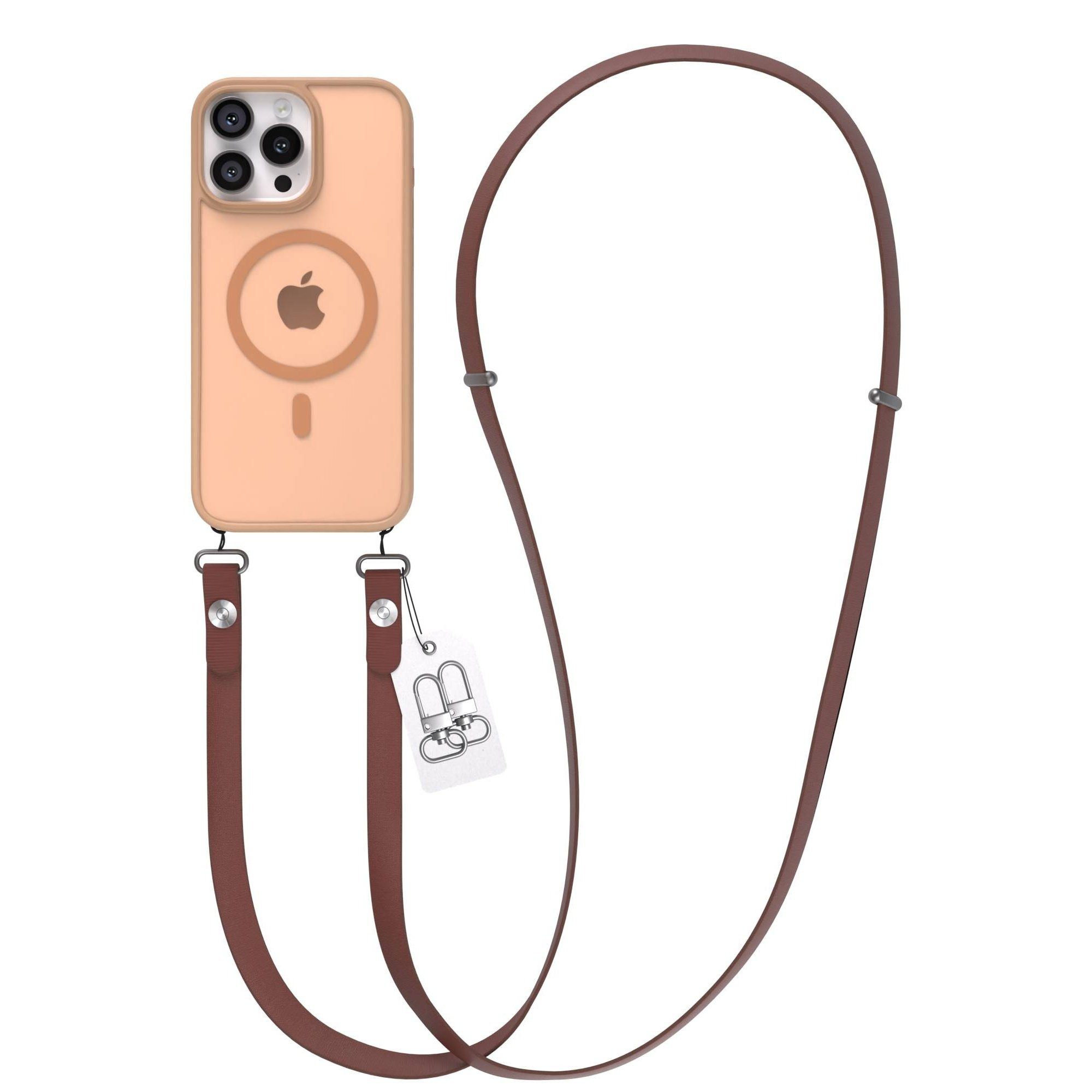 EAZY CASE Handykette Outdoor Case MagSafe Handyband für Apple iPhone 16 Pro Max 6,9 Zoll, Crossbody Handyhülle mit MagSafe und magnetisch verstellbarem Band