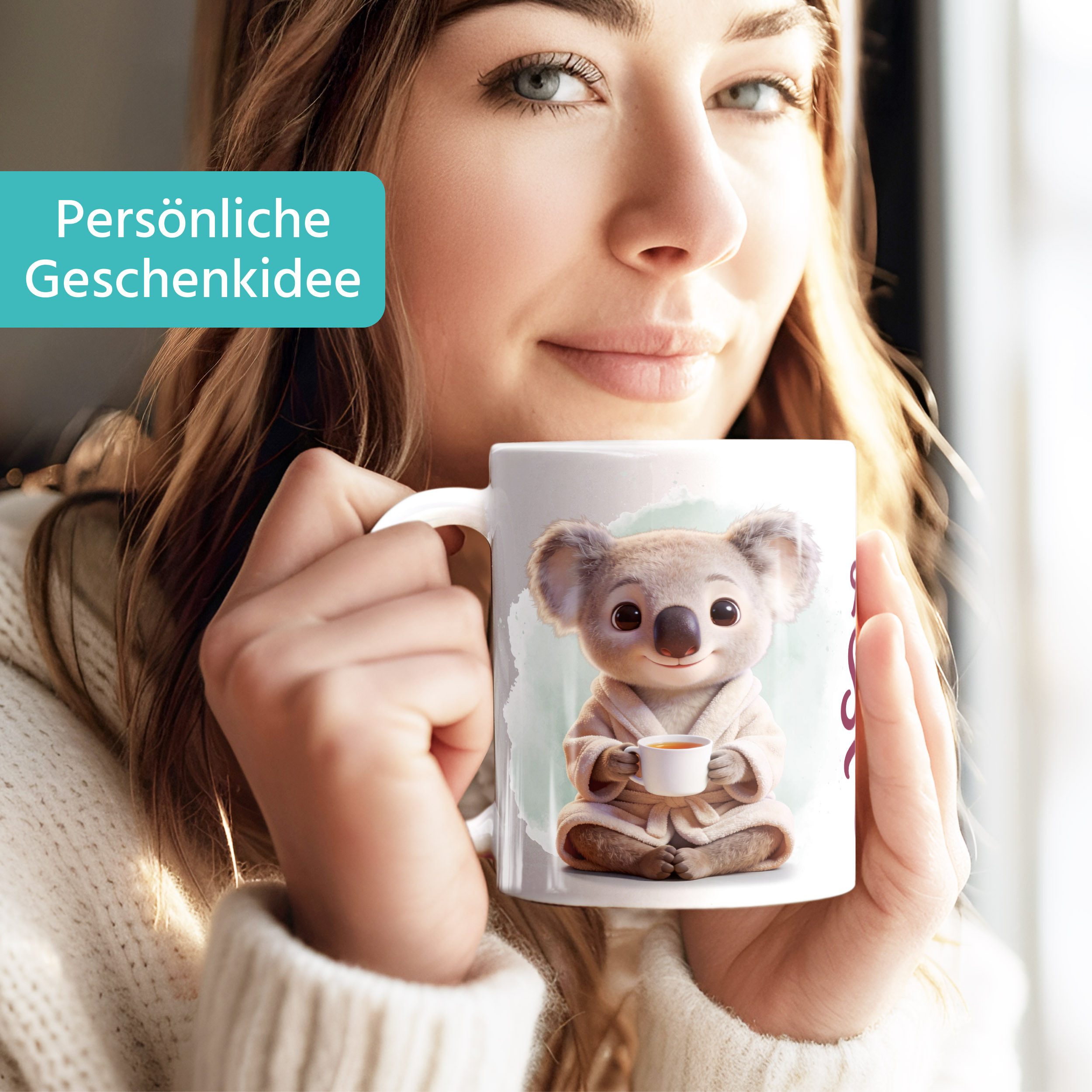 SpecialMe Tasse Anti Stress Tasse - Koalabär Motiv - Bürotasse, lustige Kaffeebecher, Keramik
