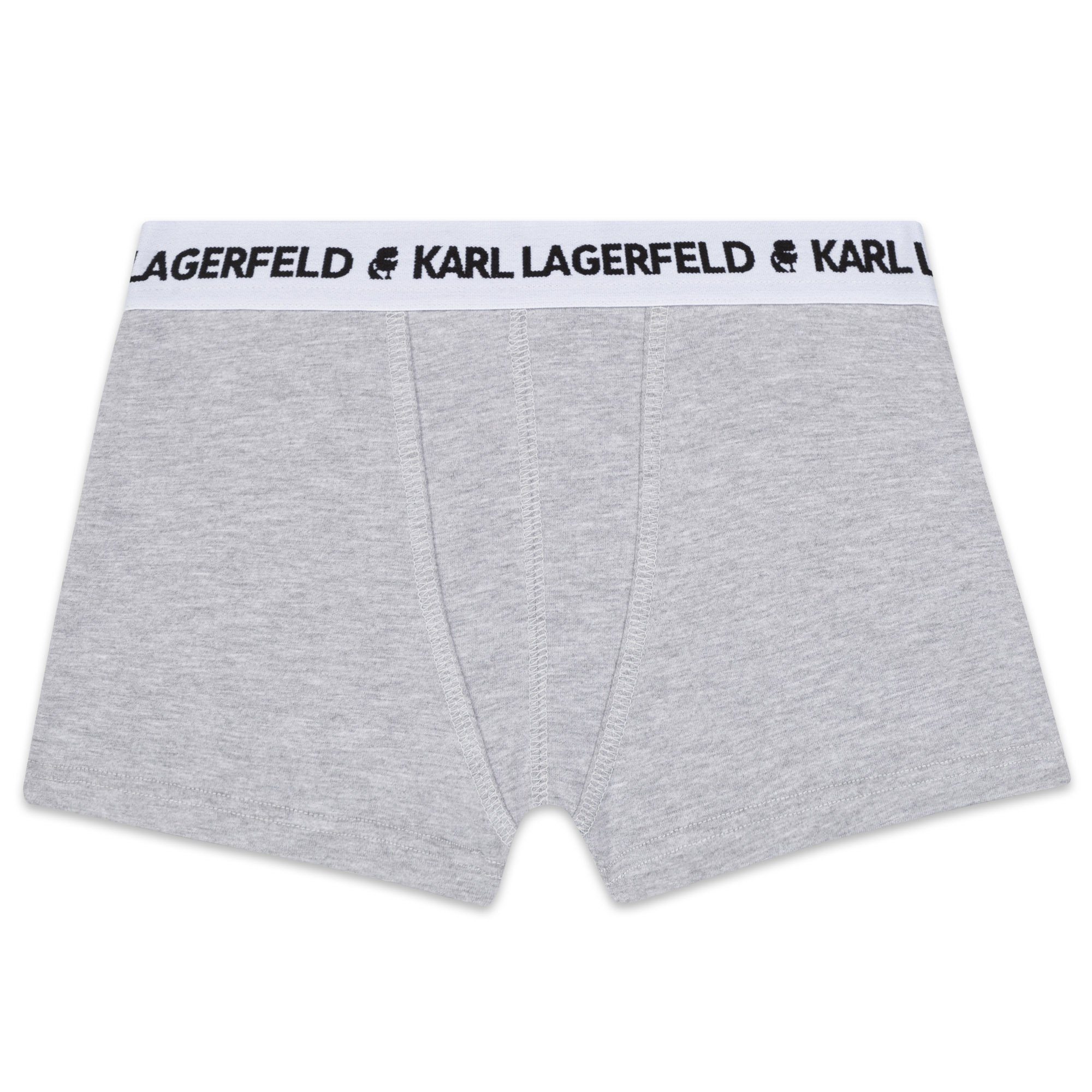 KARL LAGERFELD Boxershorts 2er Trunks Karl grau Logo Lagerfeld Set Boxershorts