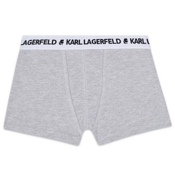 KARL LAGERFELD Boxershorts Karl Lagerfeld Boxershorts Trunks 2er Set grau Logo