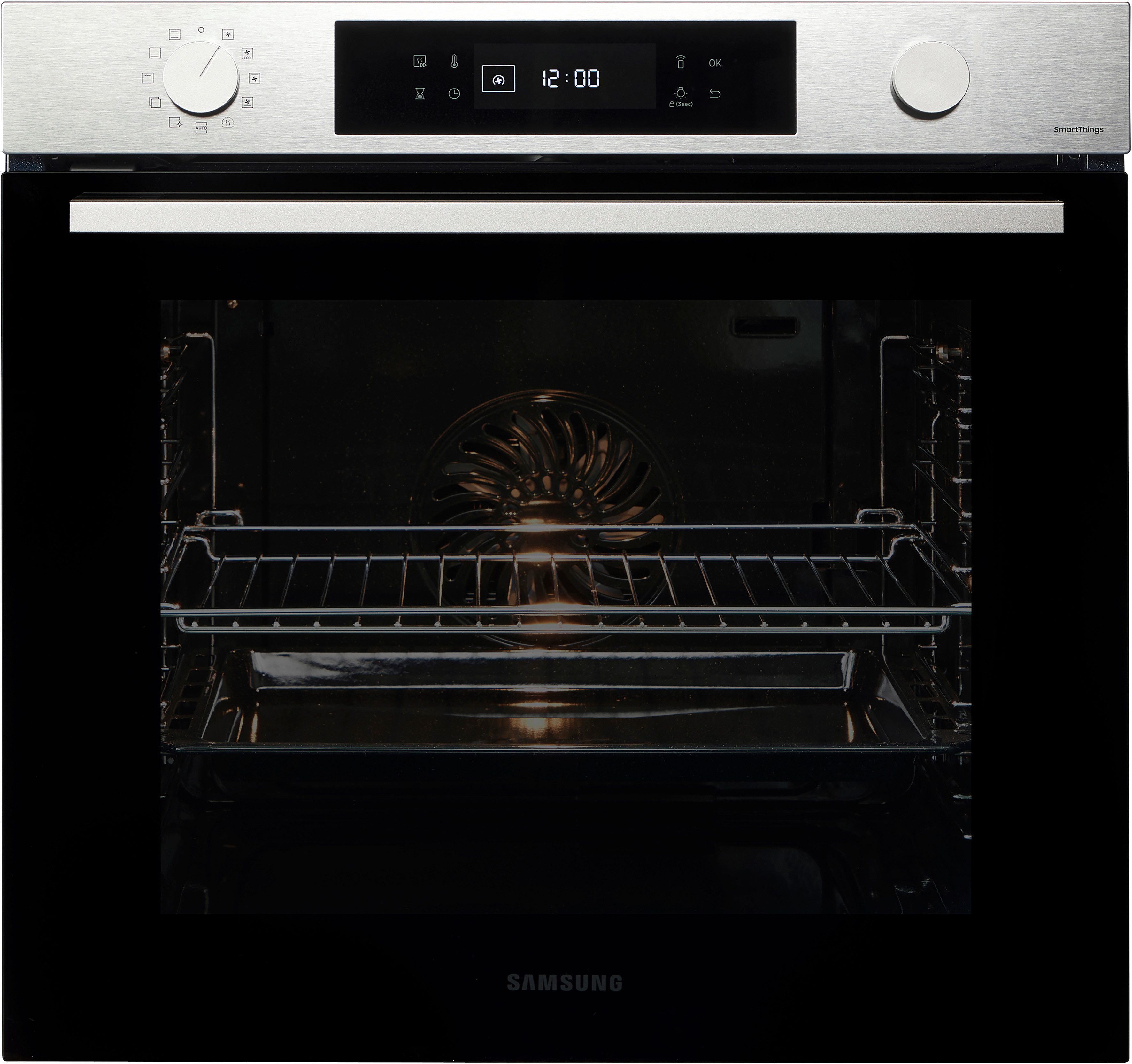 Samsung Pyrolyse Backofen NV7400B NV7B41307AS, Pyrolyse-Selbstreinigung, Raumwunder - XXL-Innenraum mit 76L, langsam schließender Tür und WiFi