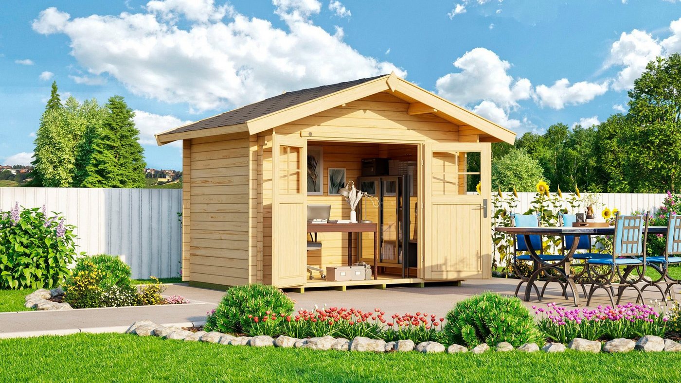 Thumbnail - weka Gartenhaus Premium28, natur, BxT: 380x324 cm