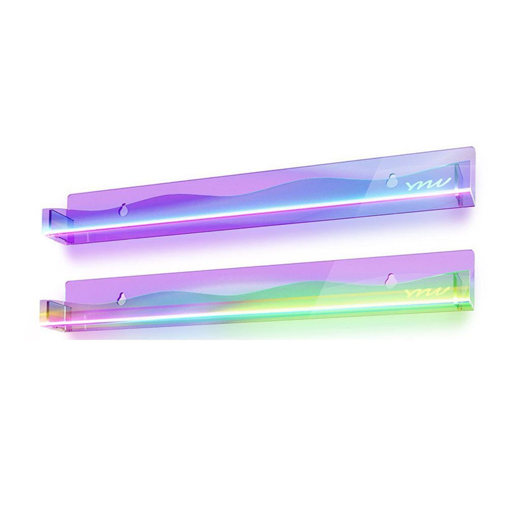 FELIXLEO Bücherregal Wandregal aus Acryl in Regenbogenfarben 15 Zoll günstig online kaufen