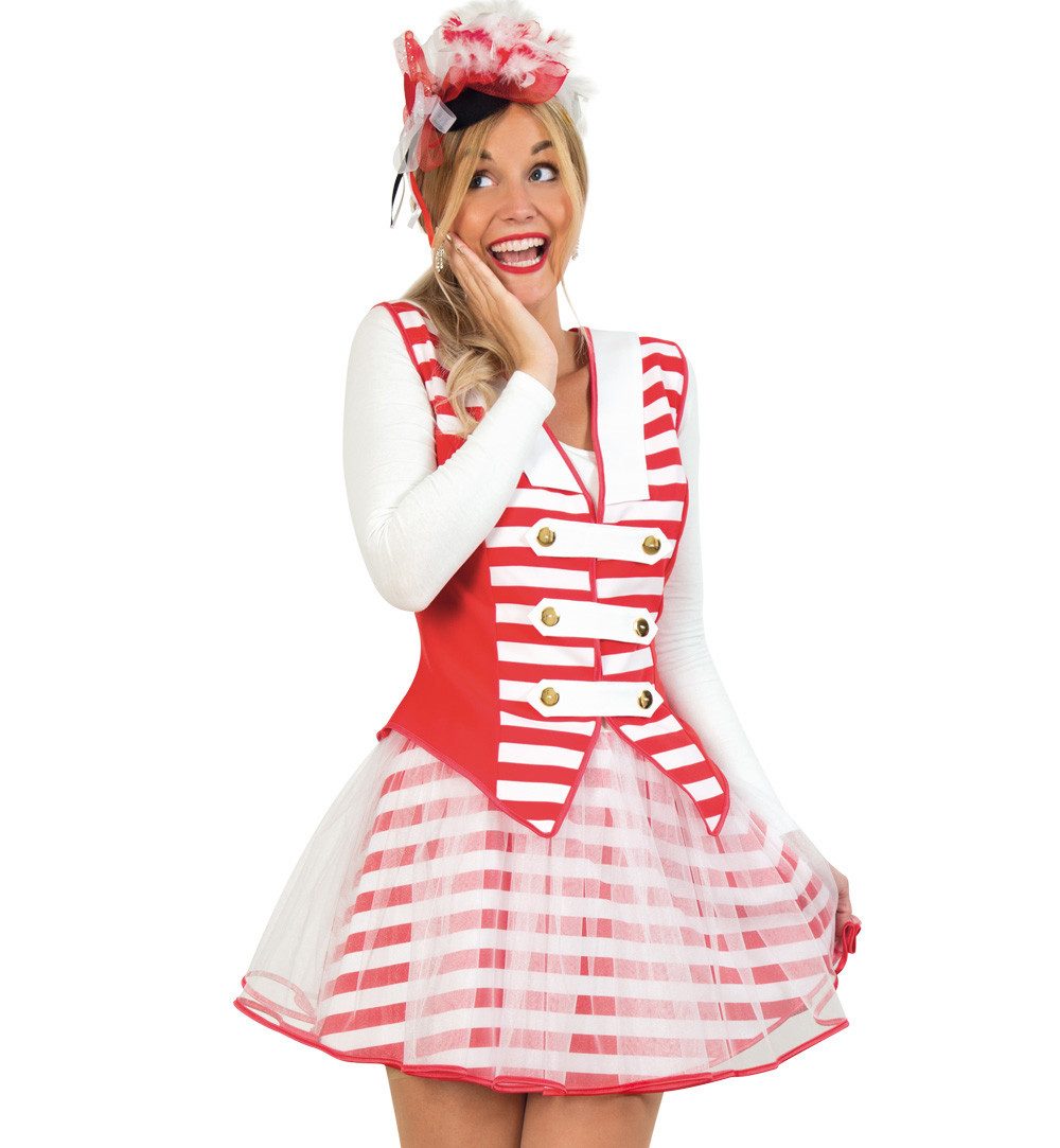 Fries Kostüm Damen Rock Kölle Alaaf Köln Karneval Fasching Party Rot Weiß