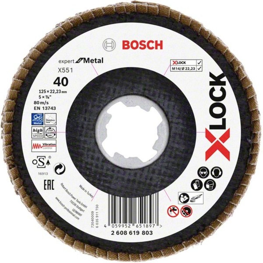 Schleifscheibe 125 Accessories Professional Fächerschleifscheibe Bosch Durchmesser Bosch 2608619803 X551