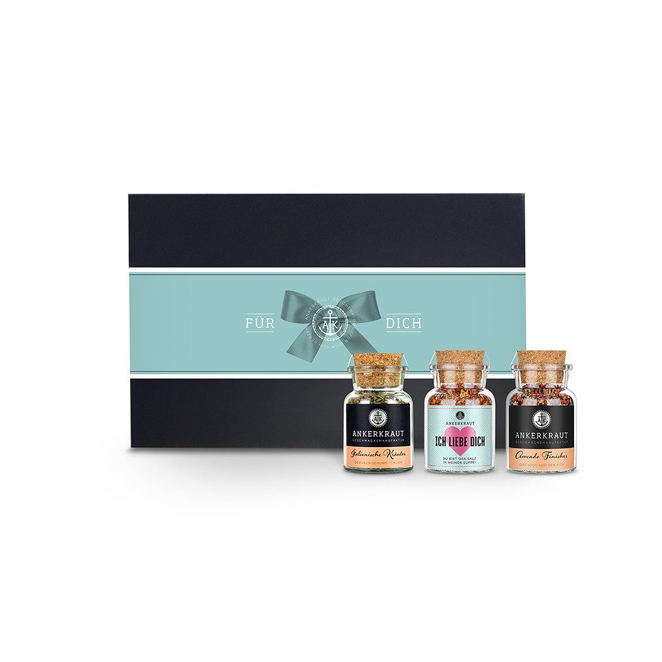 Ankerkraut Gewürz Liebe für Dich Geschenk-Box, (Set, Gewürz-Geschenkbox), Ankerkraut Liebe für Dich Geschenk-Box - Gewürzmischung Deluxe Box