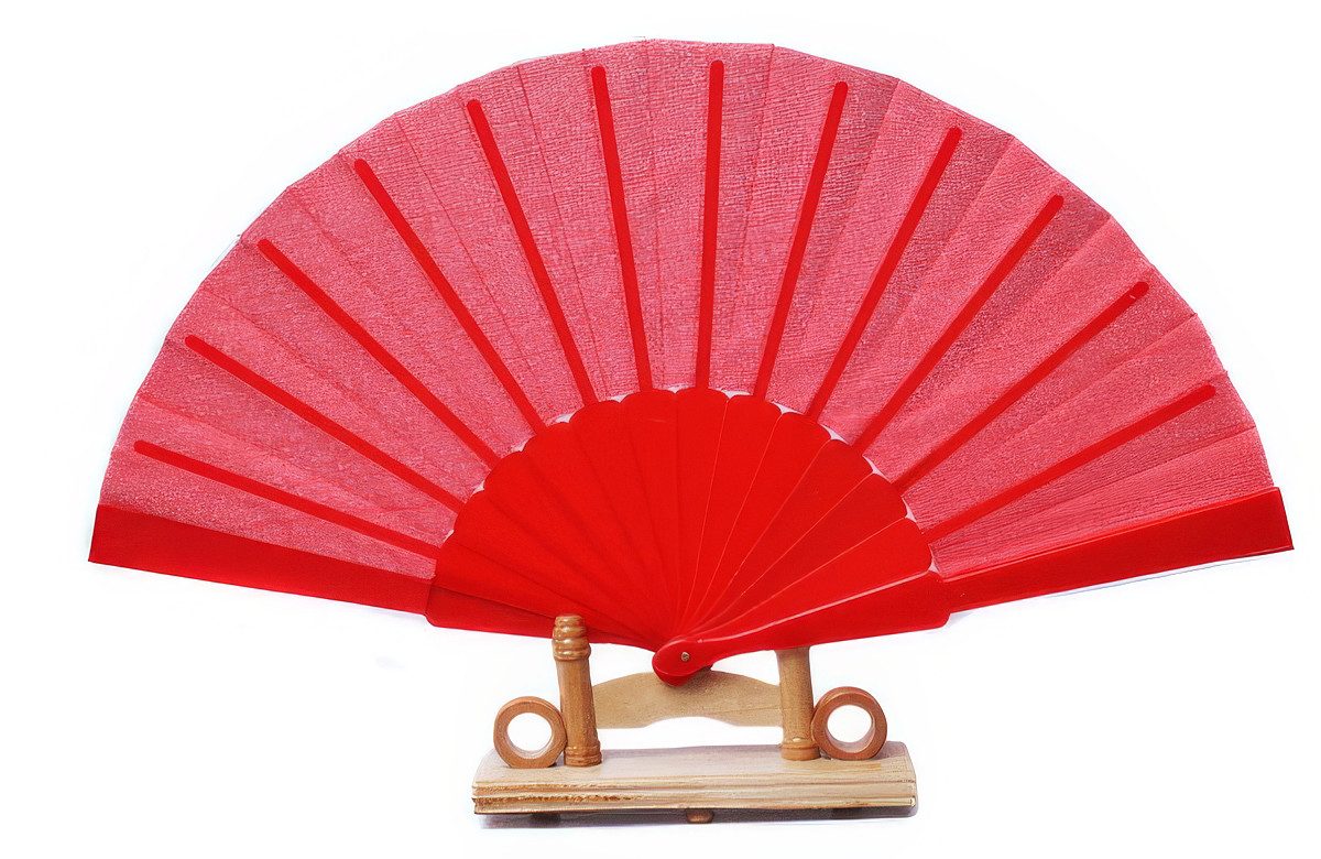 Yudu Handfächer Fächer Dekofächer Transparent mit Kunststoffstreben