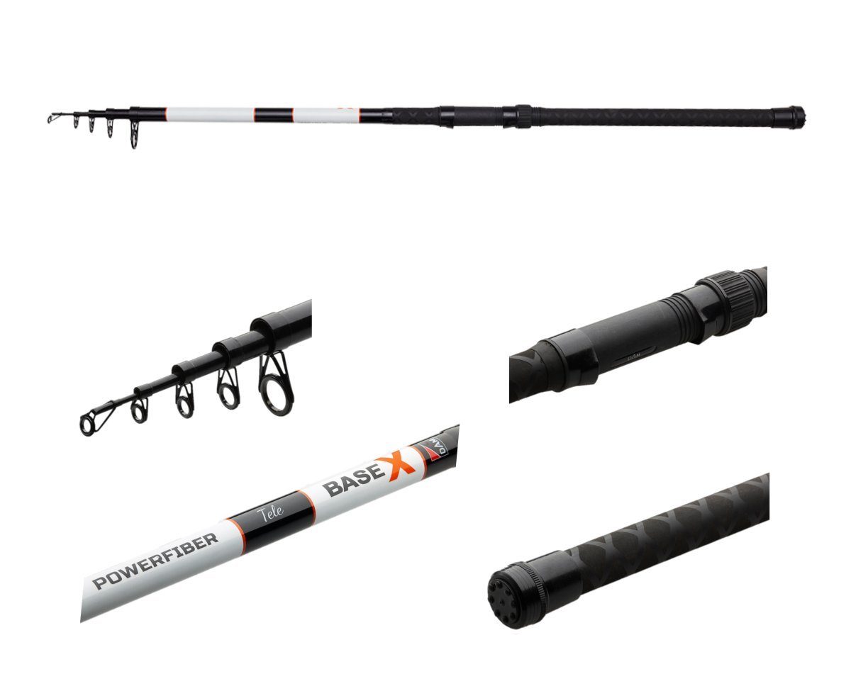 3,50M DAM Grundrute 2,70 Allound 50-100G Rute 100 Moderate Fishing Teleskop - BASE-X TELE