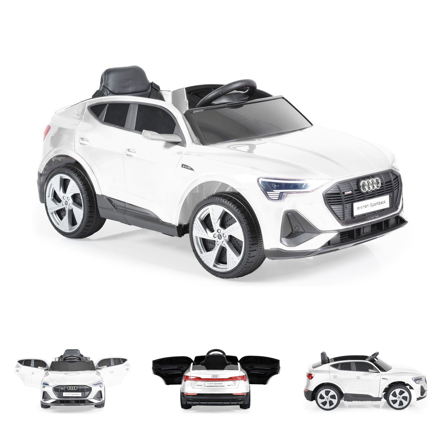 Moni Elektro-Kinderauto Kinder Elektroauto Audi, Belastbarkeit 25 kg, Sportback Fernbedienung Frontlichter Musik USB Gurt