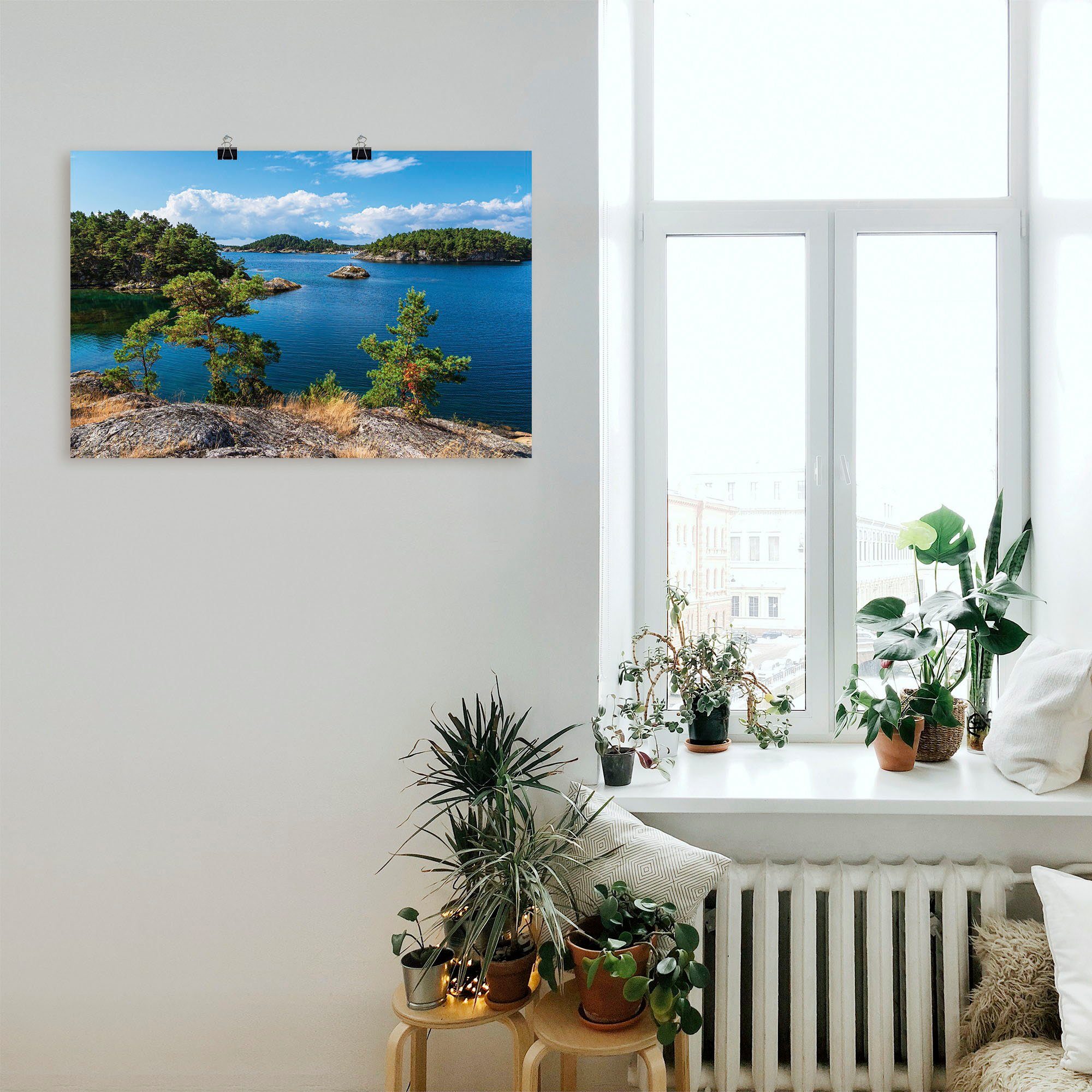 Alubild, Leinwandbild, versch. Artland (1 oder St), als Poster Größen Küstenbilder Riveneset Landschaft, Wandaufkleber Norwegen, Wandbild in Halbinsel