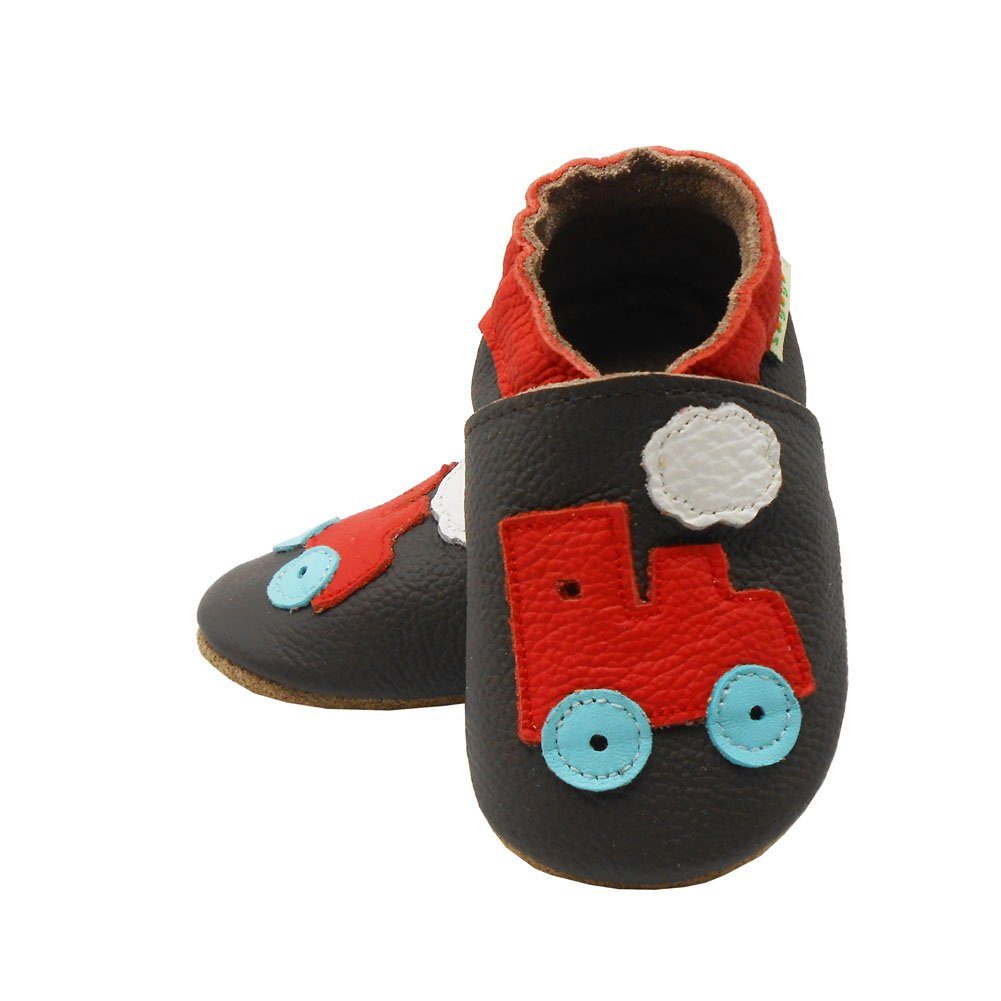 Yalion Weiche Leder Lauflernschuhe Hausschuhe 100% Leder Krabbelschuh