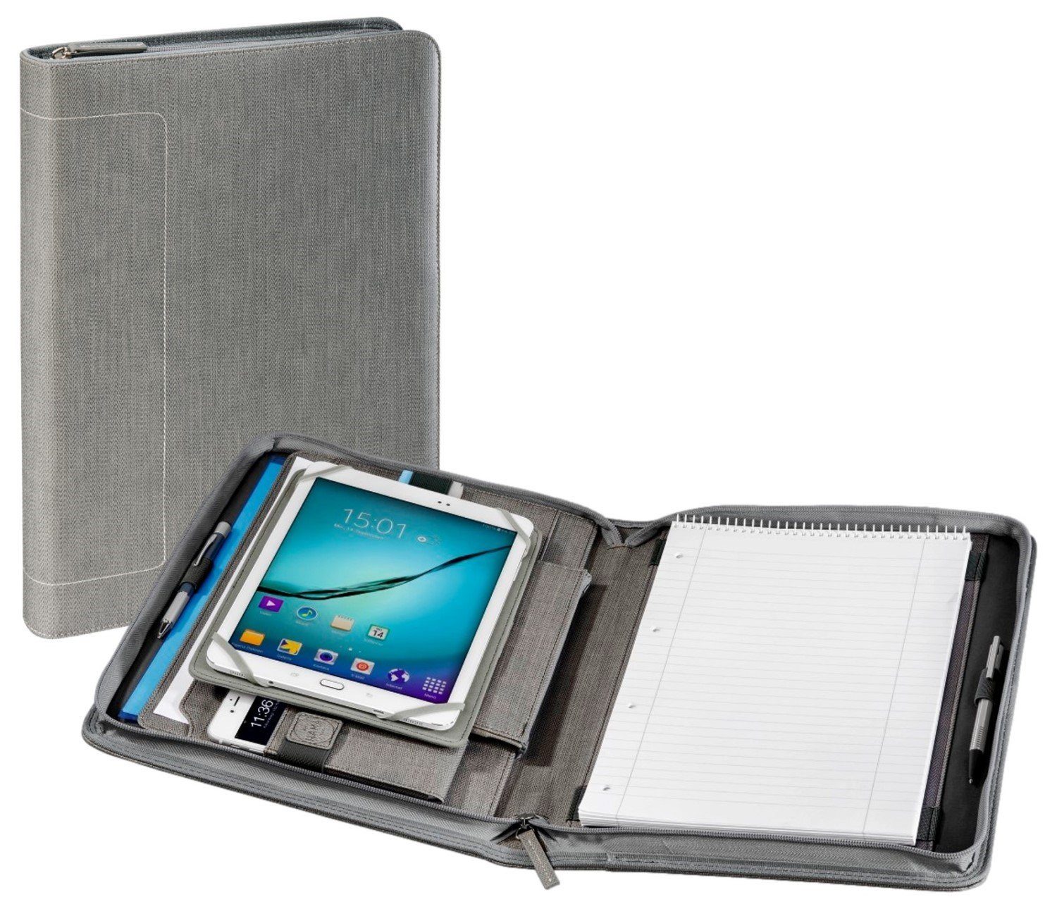Hama Tablet-Hülle 3in1 Tablet-Organizer A4 Tasche Hülle, Business Case für  9,7"-10,2" Tablet, A4-Dokumentenfach, Zubehörfächern, Dokumentenfach mit 2  Einschubfächern für DIN A4