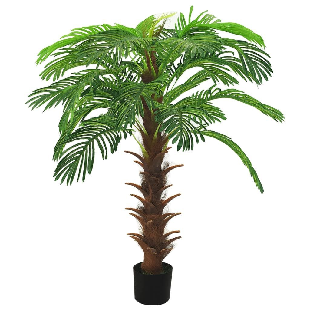 Künstliche Zimmerpflanze Künstliche Palme Cycas mit Topf 140 cm Grün Pflanze realistisch echt