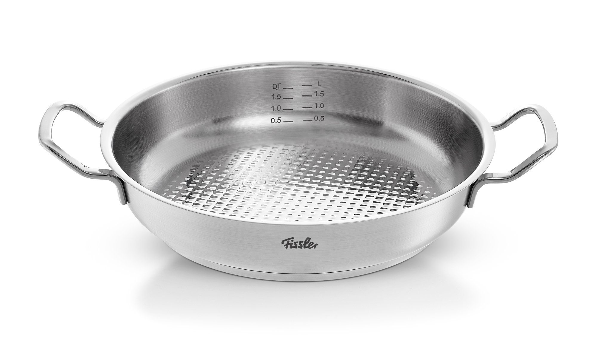 Fissler Servierpfanne ORIGINAL-PROFI COLLECTION®, Edelstahl 18/10 (1-tlg), mit breitem Schüttrand, Kaltmetallgriffen. Made in Germany