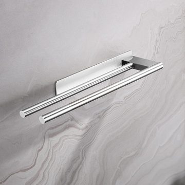 Rnemitery Doppelhandtuchhalter Doppelt Handtuchstange Selbstklebend Wandmontage für Badezimmer Küche, Zweiarmig Ohne Bohren handtuchhalter