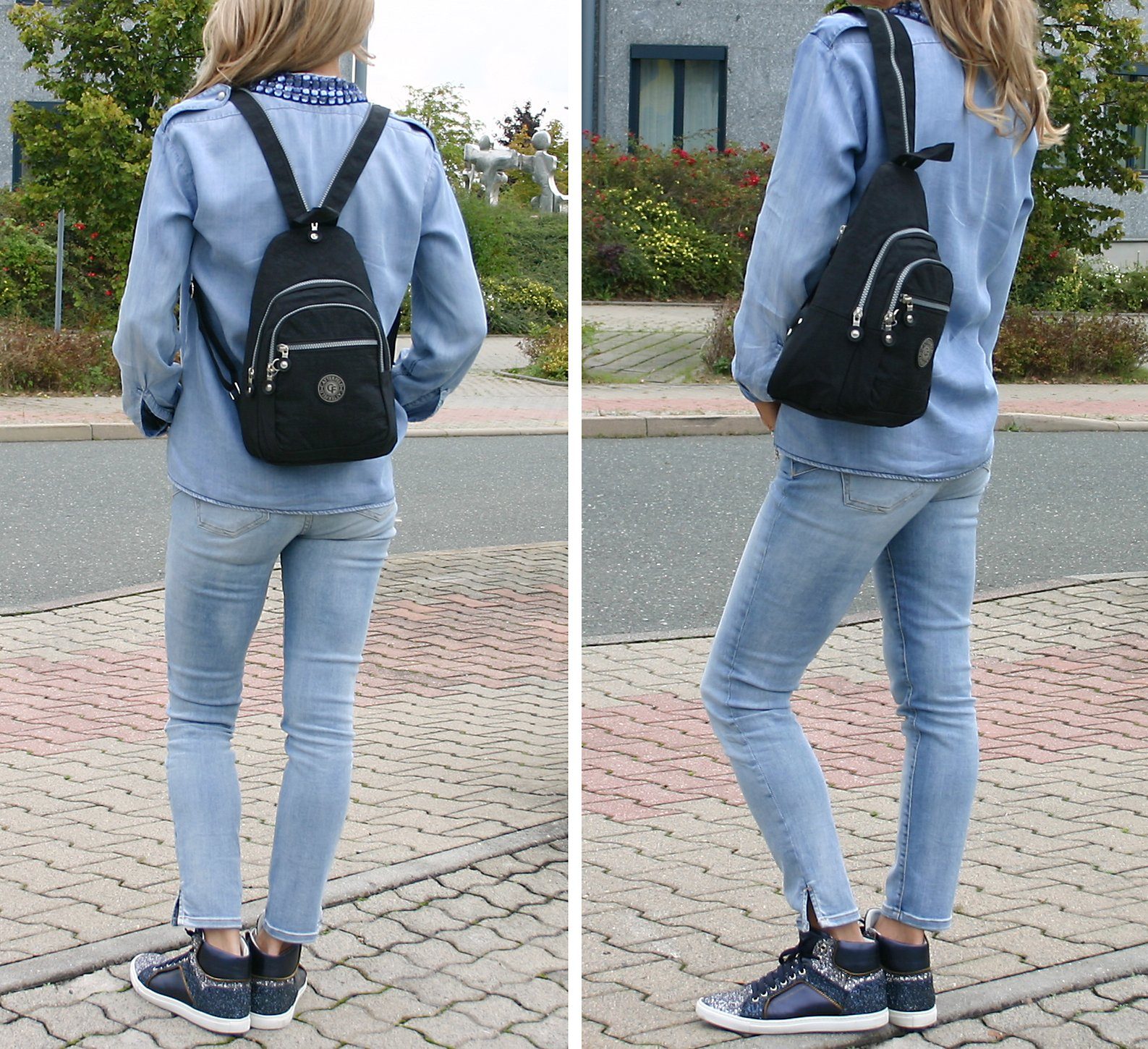 CF CATTERFELD Cityrucksack Sehr leichter Damen Daypack - Freizeit, Fahrrad - Nylon Rucksack
