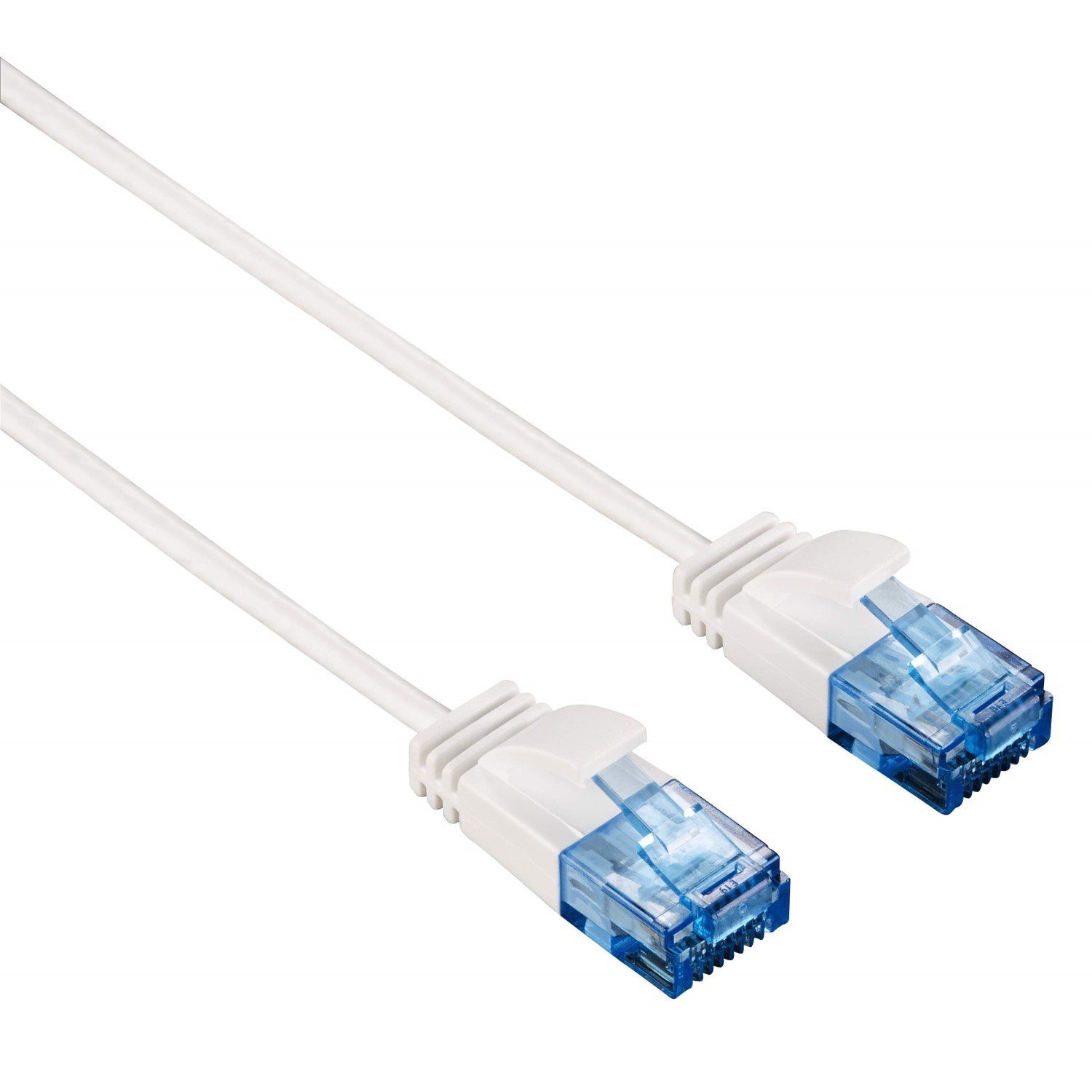 Hama CAT6 Patch-Kabel 1,5m Netzwerk-Kabel Flach-Kabel LAN-Kabel, RJ45, Kein (150 cm), Patch-Kabel Cat 6 Gigabit Ethernet, dünn, kleinen Steckern, V-DSL LAN