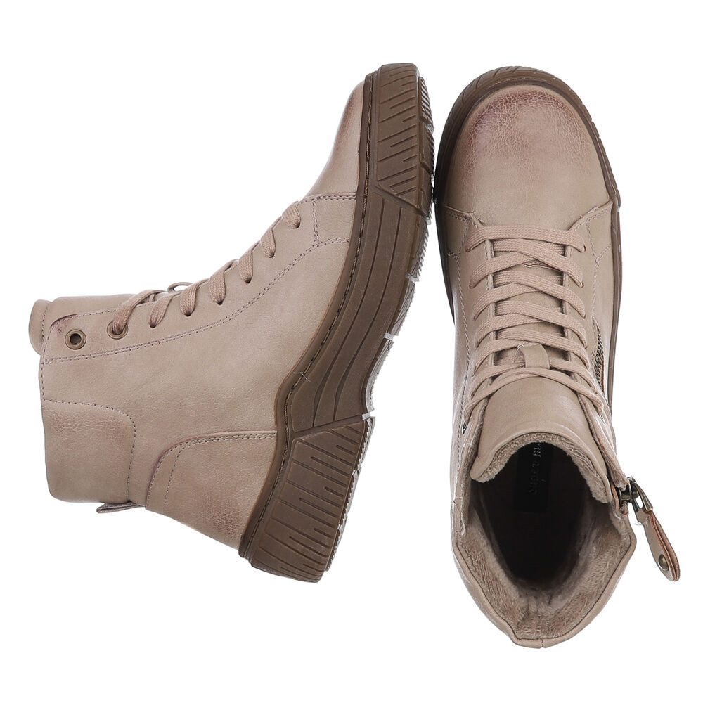 Ital-Design Damen Halbschuh mit Reißverschluss und Schnürung Schnürstiefele günstig online kaufen