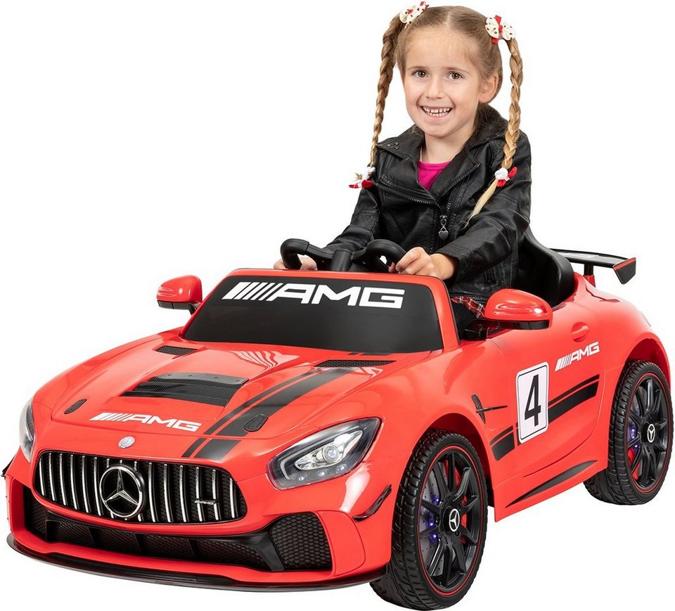 Actionbikes Motors Elektro-Kinderauto Elektroauto Mercedes Benz AMG GT4 -  Türen zum Öffnen - Bremsautomatik, Belastbarkeit 35 kg, (1-tlg), 2x 12 V