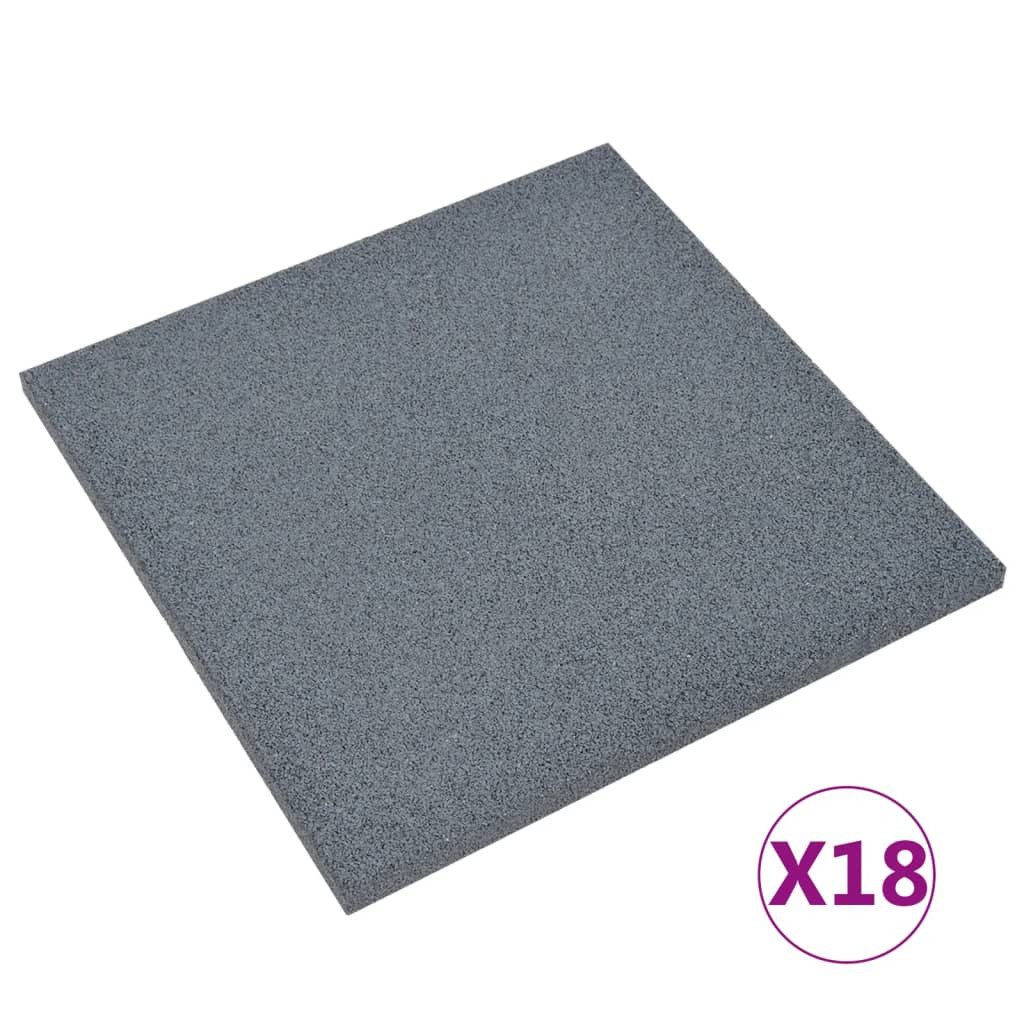 vidaXL Teppichboden Fallschutzmatten 18 Stk. Gummi günstig online kaufen