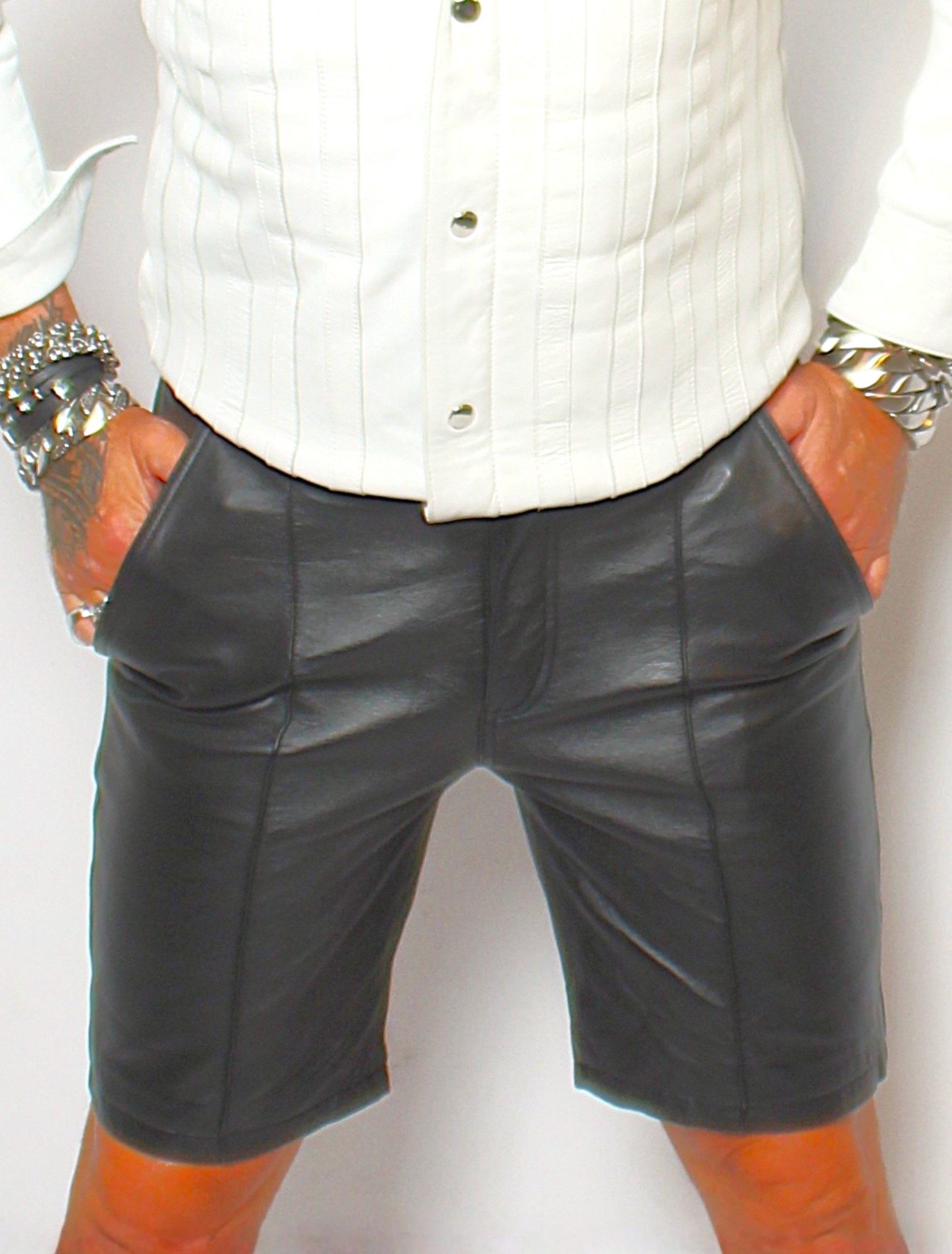 Be Noble Chinoshorts Kavalier Elegante kurze Chino im Bundfalten Style für Herren