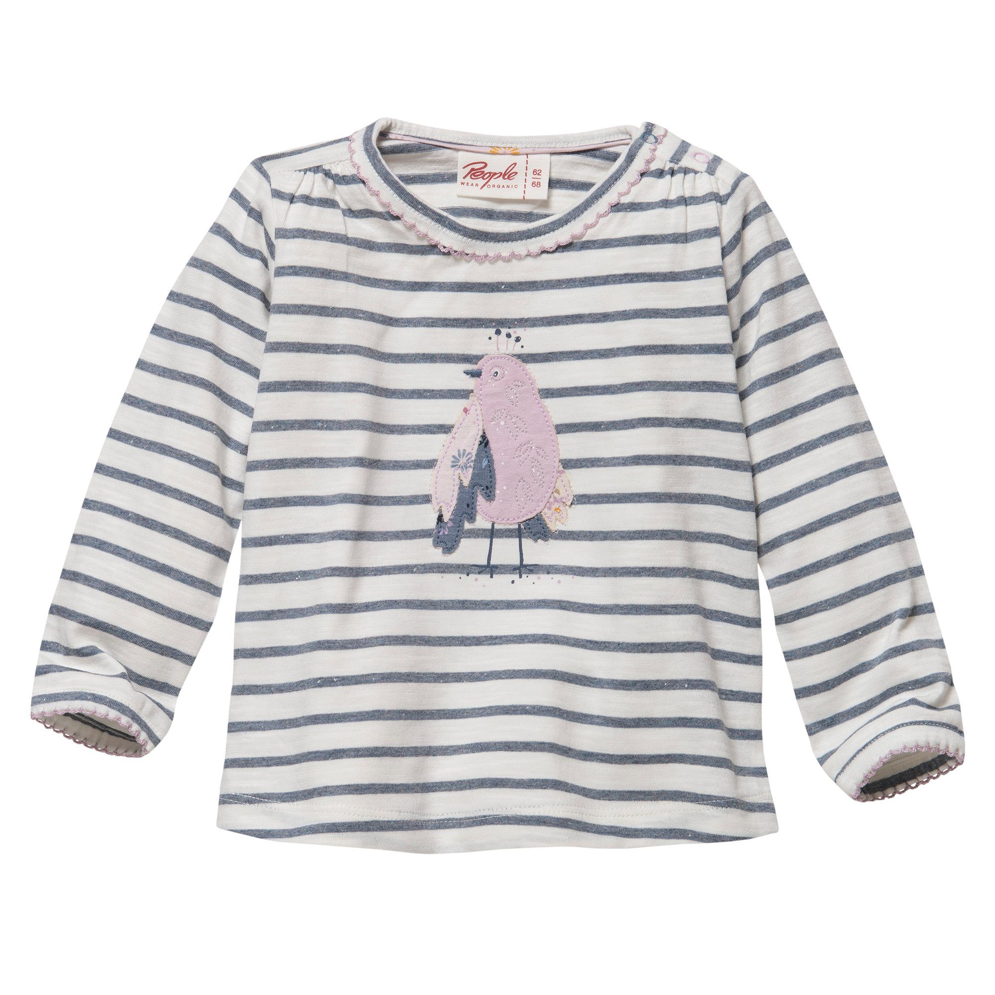 People Wear Organic Langarmshirt mit Vogel günstig online kaufen