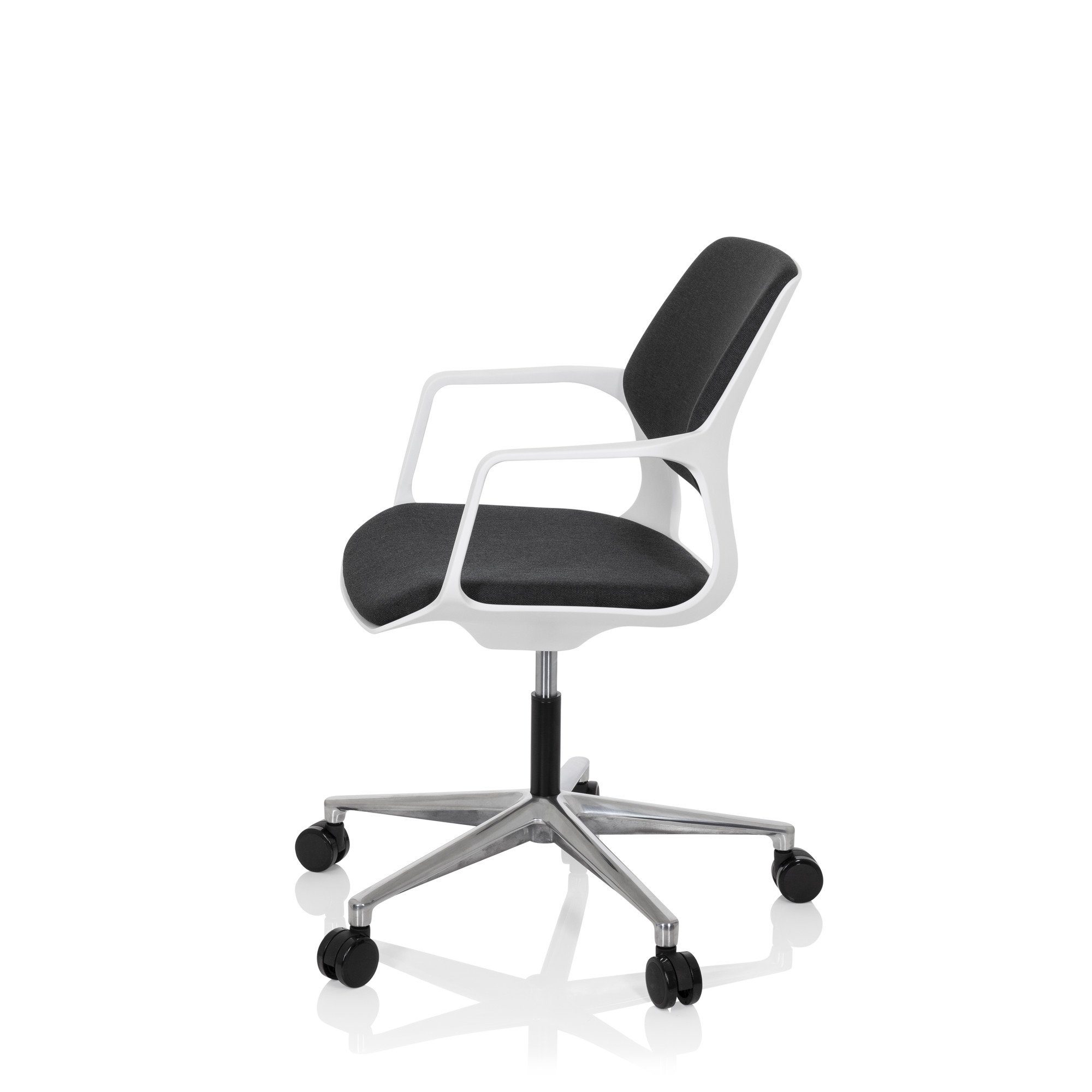 Office OFFICE Schreibtischstuhl Drehstuhl Schwarz hjh Home ergonomisch Bürostuhl St), WHITE Stoff (1 FREE