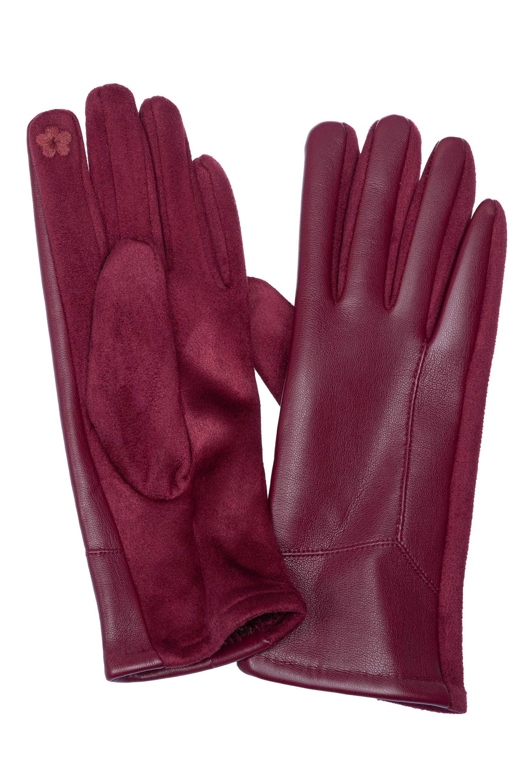Caspar Strickhandschuhe GLV015 klassisch elegante uni Damen Handschuhe