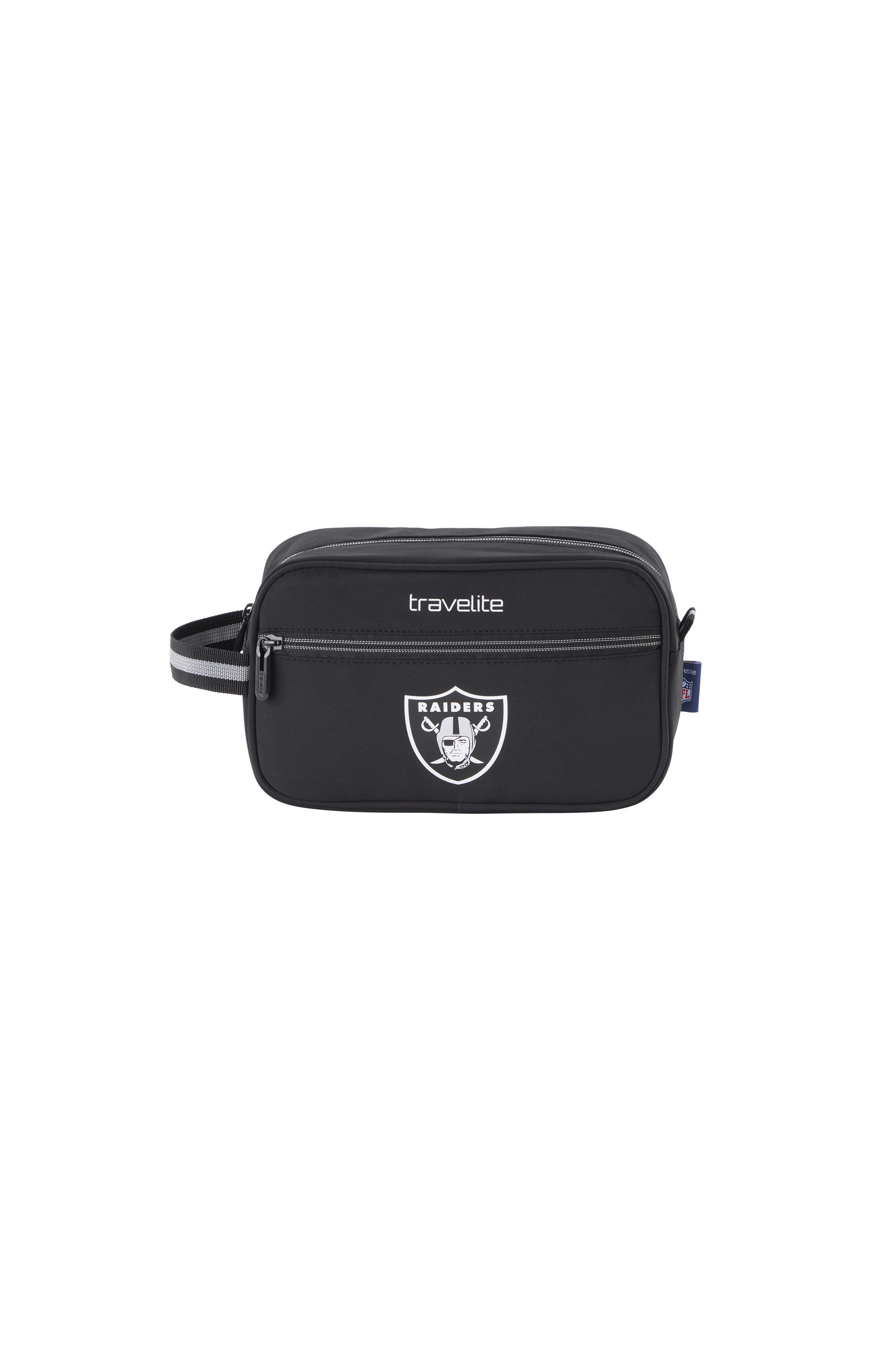 travelite Kosmetiktasche travelite x NFL Kulturtasche, Unisex Kulturtasche großes Hauptfach und Frontfach mit Reißverschluss