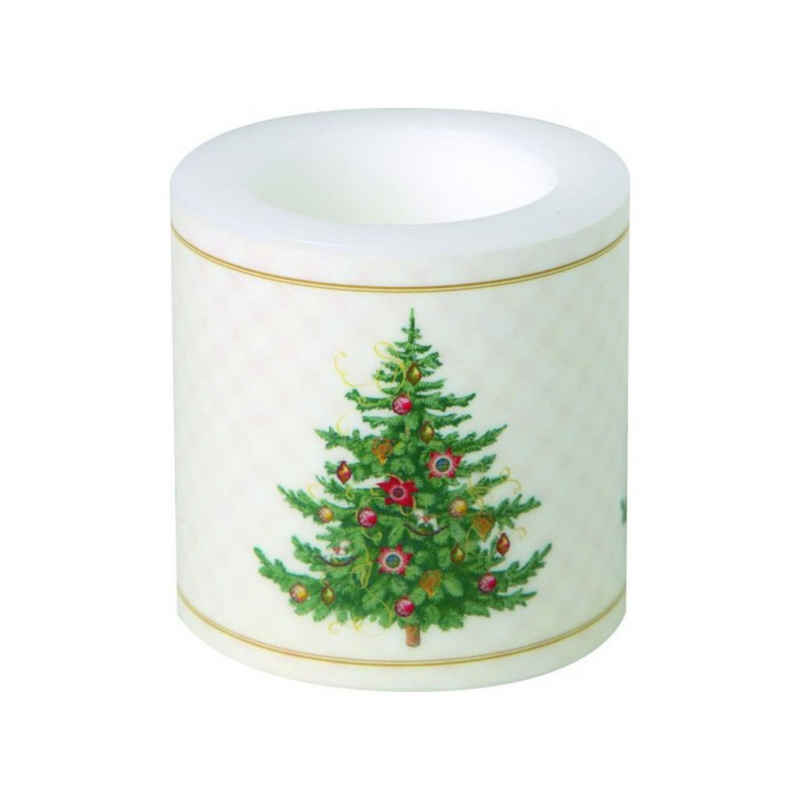 IHR Stumpenkerze Lampionkerze Tannenbaum Nostalgic Toy Cream 7,5cm Weihnachten Kerze Stumpenkerze