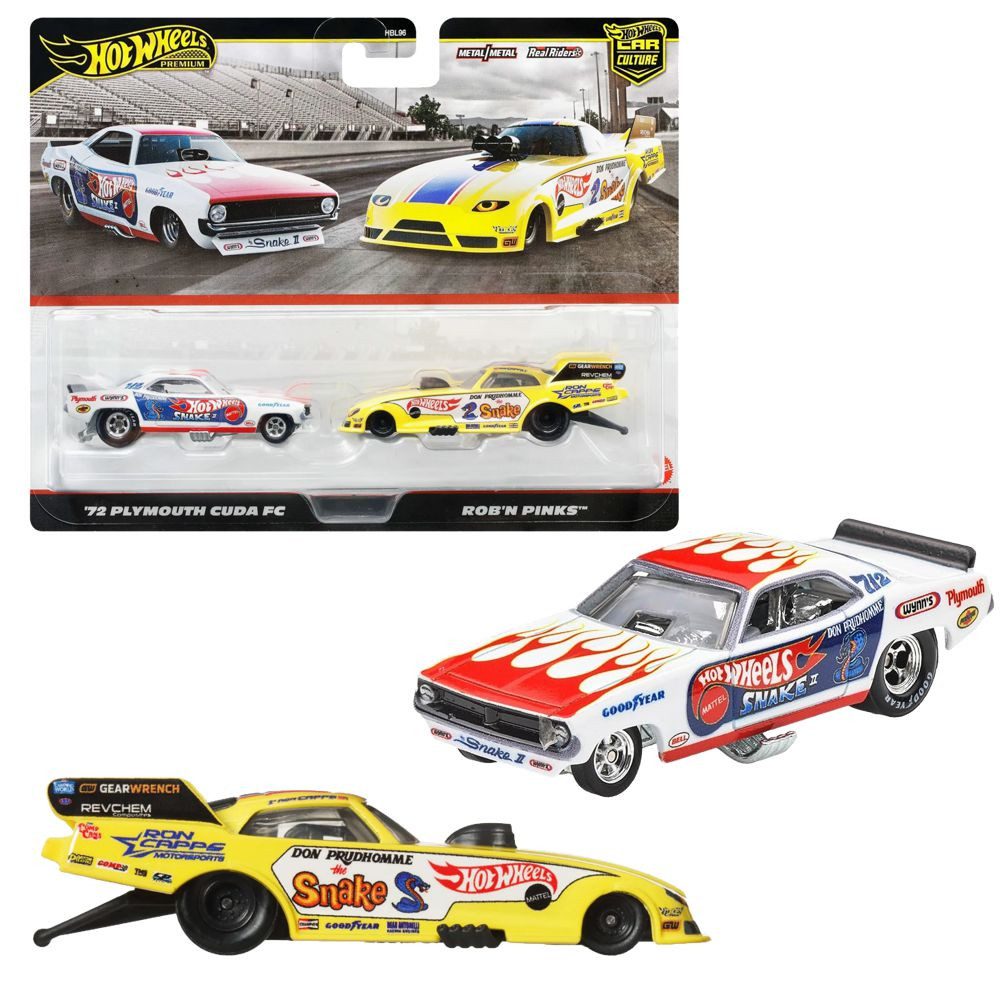 Spielzeug-Rennwagen 1972 Plymouth Cuda FC & Rob`n Pinks Hot Wheels Premium Fahrzeuge