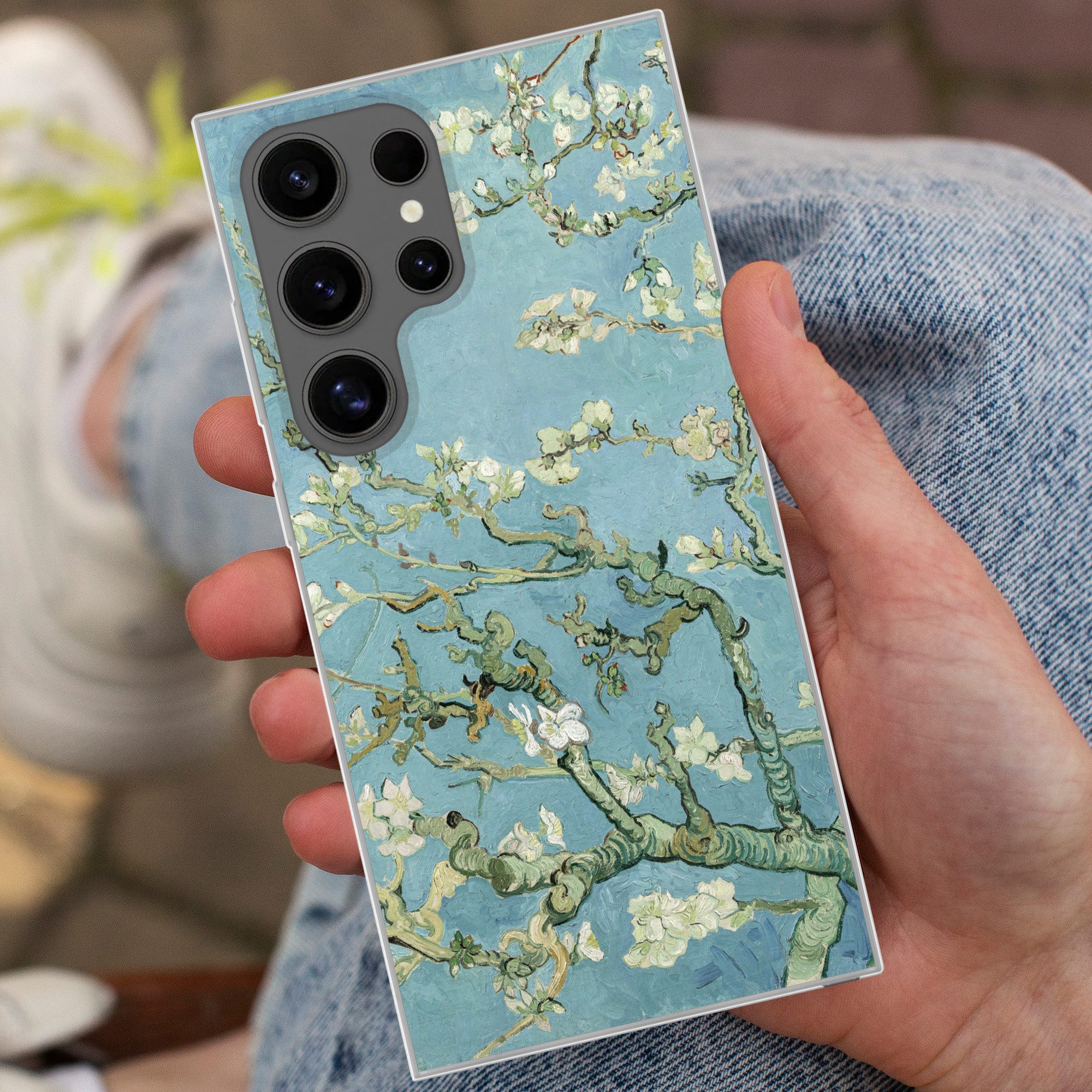 MuchoWow Handyhülle für Samsung Galaxy S24 Ultra Mandelblüte - Van Gogh - Kunst, Phone Case, Silikon, Schutzhülle Dünn