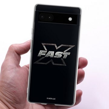 DeinDesign Handyhülle Fast & Furious Logo Offizielles Lizenzprodukt Fast X Logo Metal, Google Pixel 6a Silikon Hülle Bumper Case Handy Schutzhülle