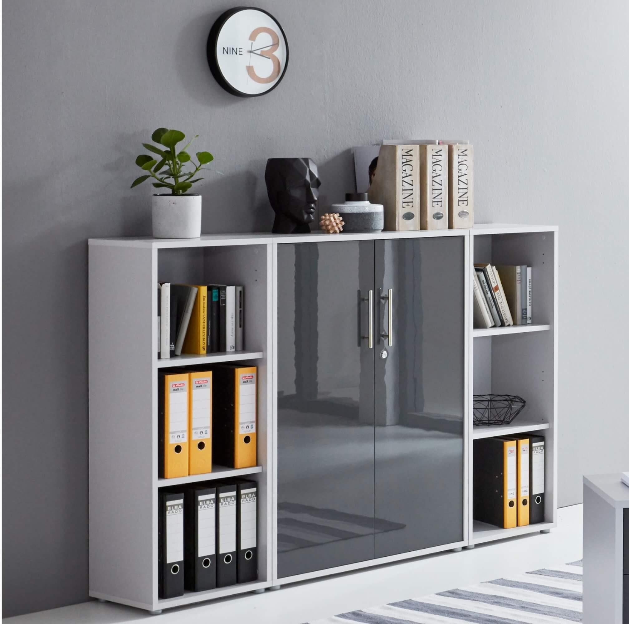 moebel-dich-auf Aktenschrank OFFICE EDITION (Set 2, abschließbar, Metallgri günstig online kaufen