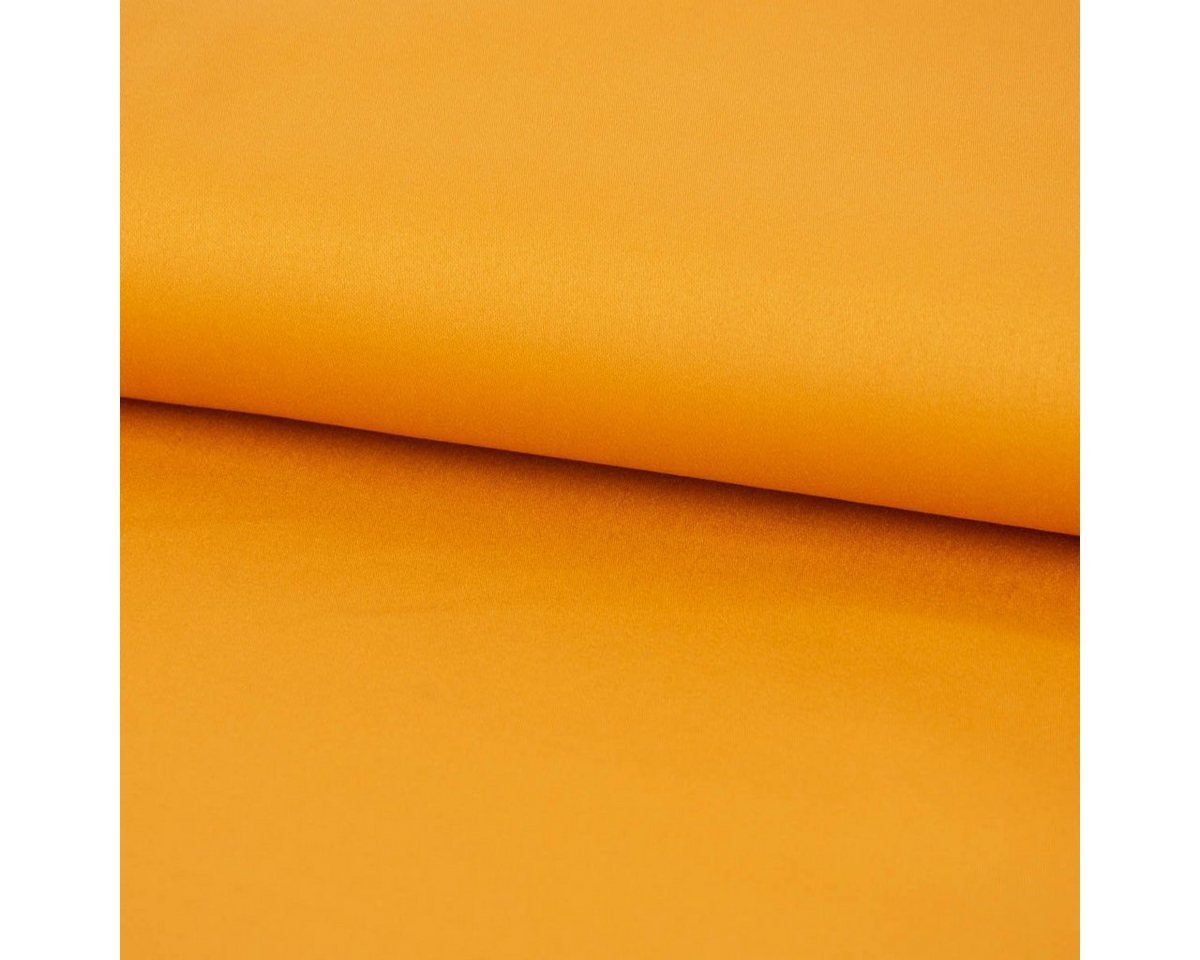 Thumbnail - SCHÖNER LEBEN. Stoff Baumwolle Stoff Meterware Satin Spandex gelb ocker 1,45m Breite