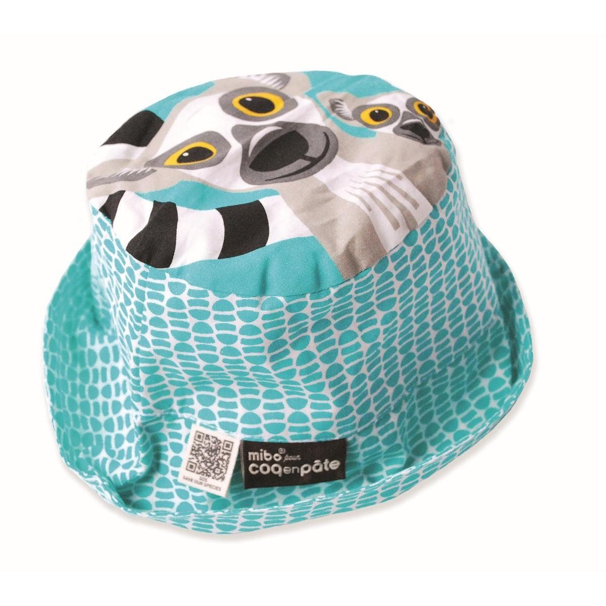 COQ EN PATE Sonnenhut Farbenfroher Kinder-Hut mit Tiermotiven und Mustern Sonnenschutz Lemur - Größe: M