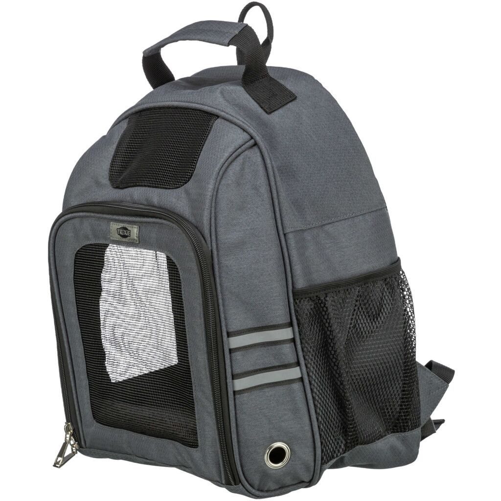 TRIXIE Tiertransporttasche Rucksack Dan - grau - 34 × 44 × 26 cm