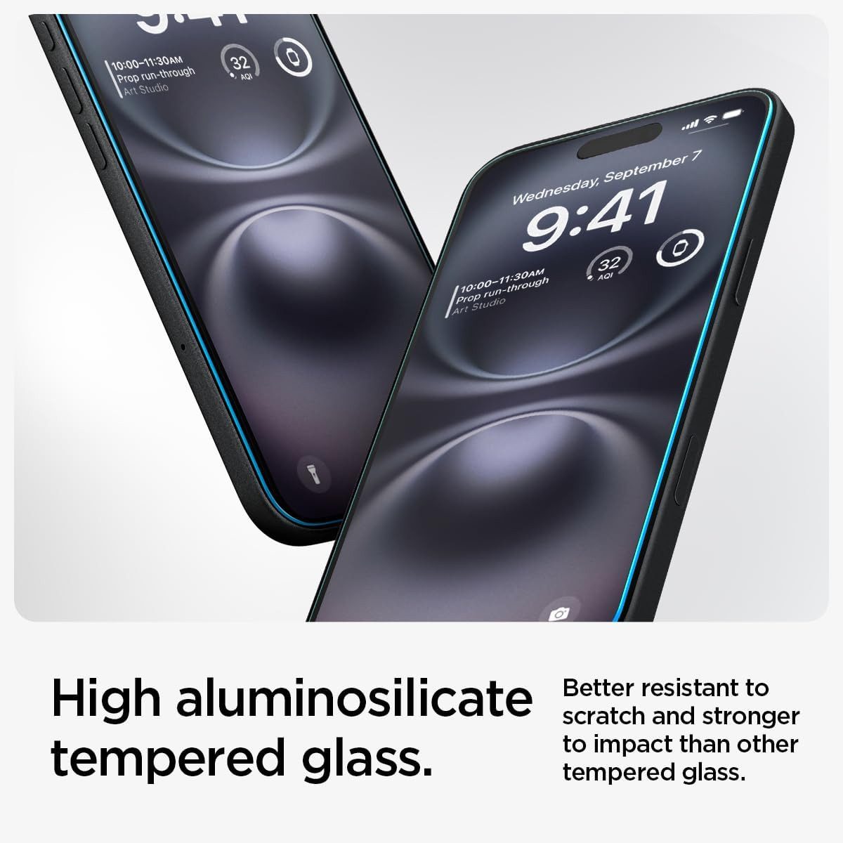 Spigen Displayschutzfolie 2x Displayschutz für iPhone 15 Plus / 16 Plus Schutzglas Panzerfolie, 2 Stück, Tempered Glass, Anti-Fingerabdruck, Case Friendly, Hartglas